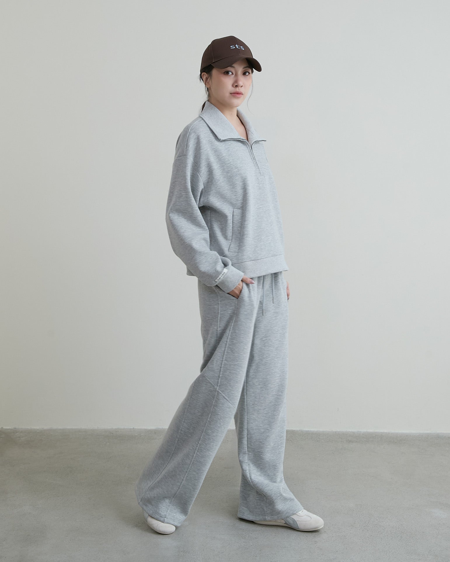 ’ sts ‘  造型雙腰頭休閒長褲