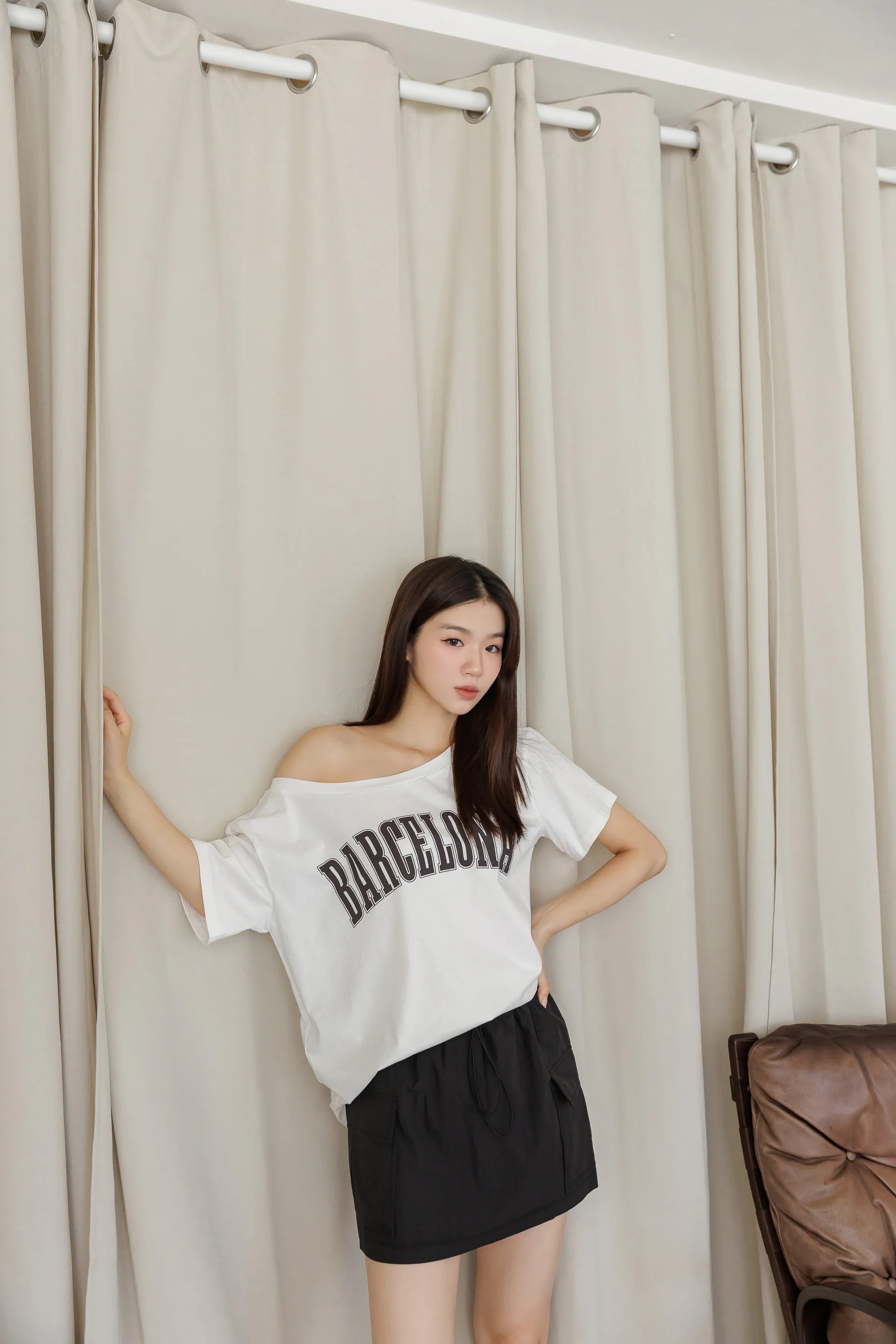 by BB-率性工裝短褲裙 - 黑