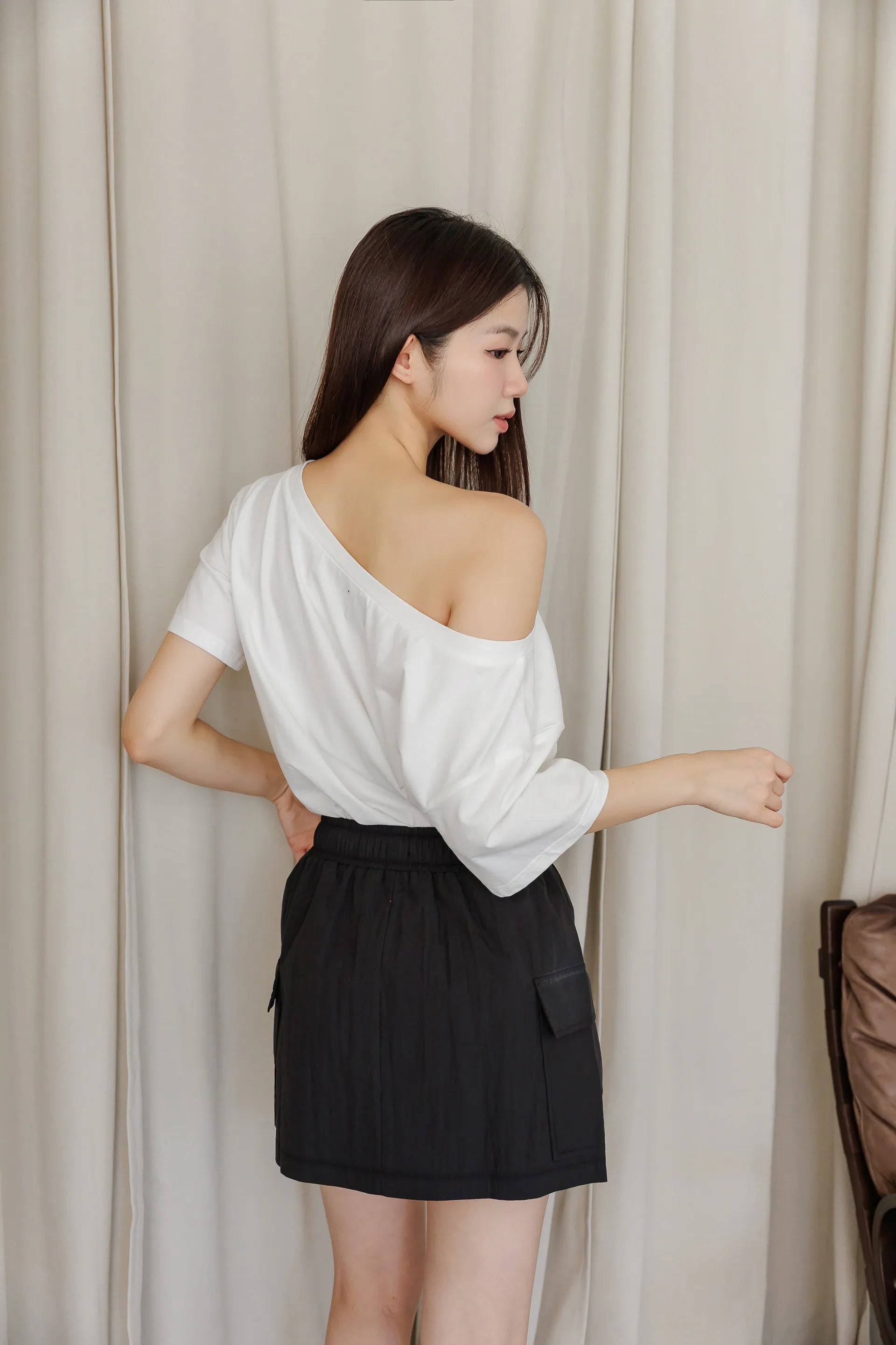 by BB-率性工裝短褲裙 - 黑