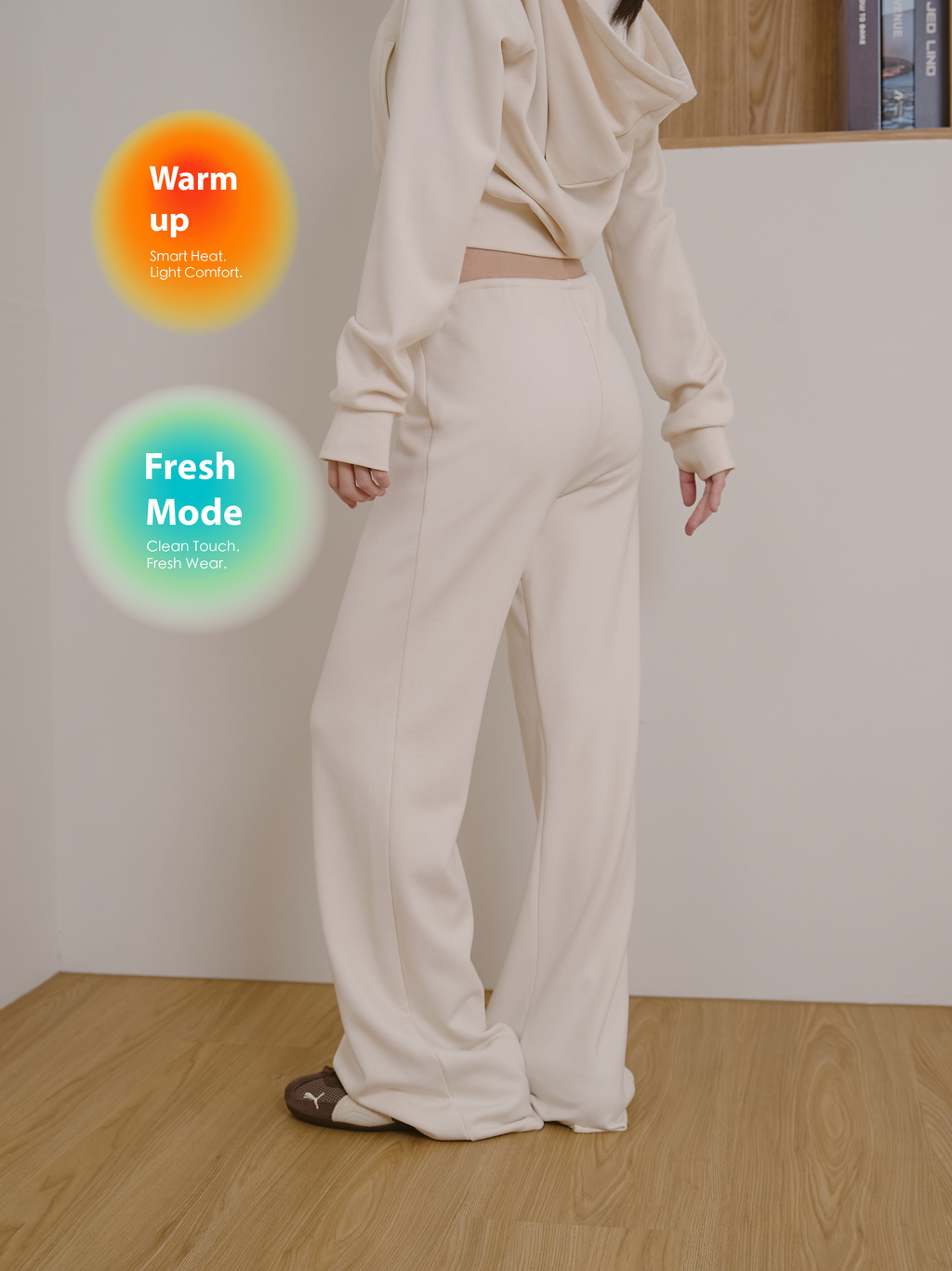 ' sts ' 絨面綁帶長褲