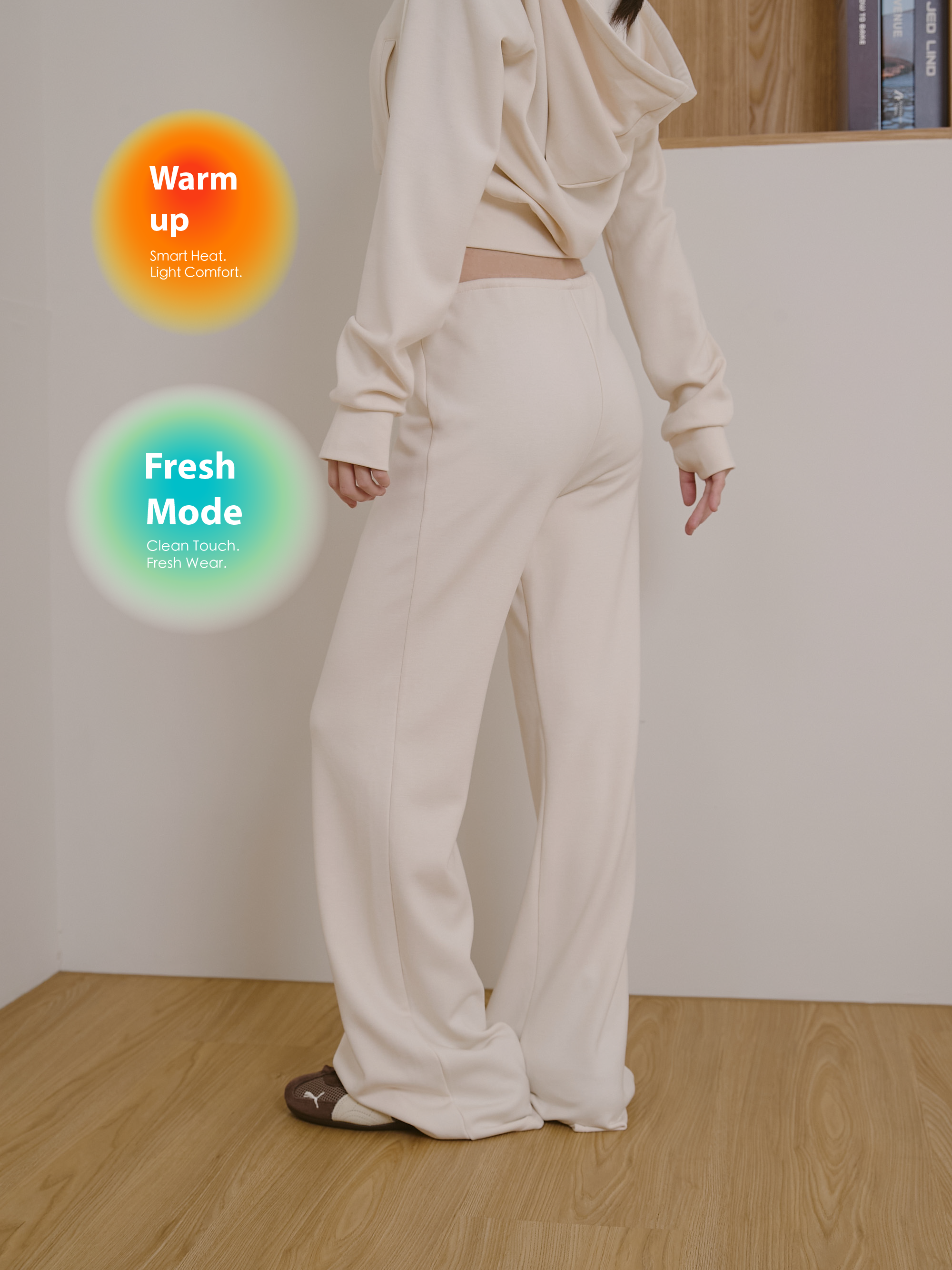 ' sts ' 絨面綁帶長褲