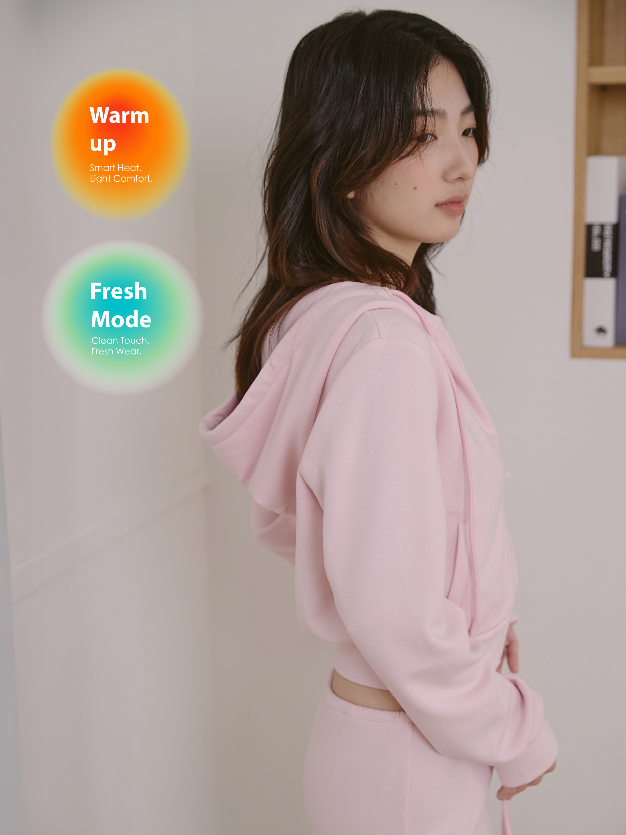 ' sts ' 絨面連帽外套