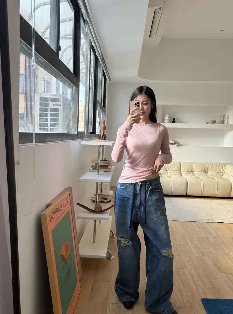 帥歐膩的抓破牛仔褲