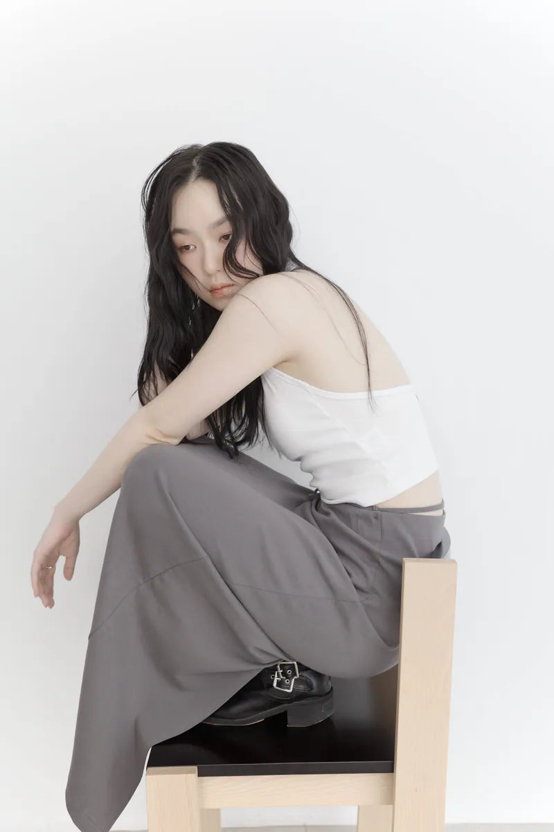 [madebylizzi]棉質繞頸bra背心-白