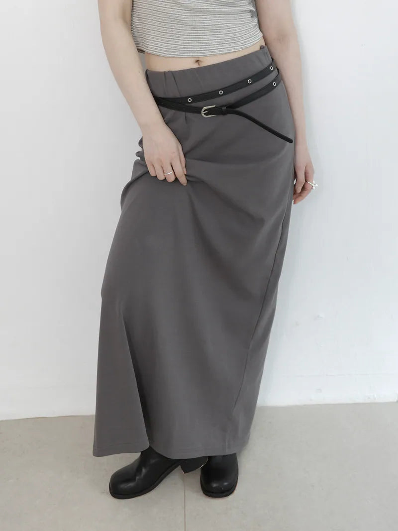 [madebylizzi]一條綁繩舒服裙-炭灰