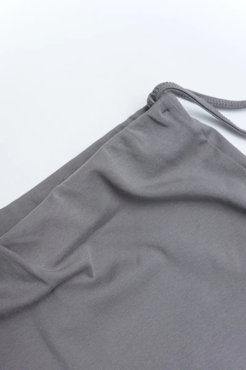 [madebylizzi]一條綁繩舒服裙-炭灰