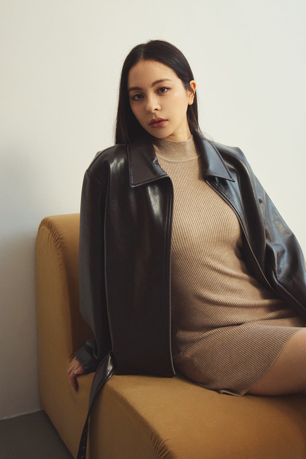 Looking Good Knit Dress 好身材針織短洋裝 -杏