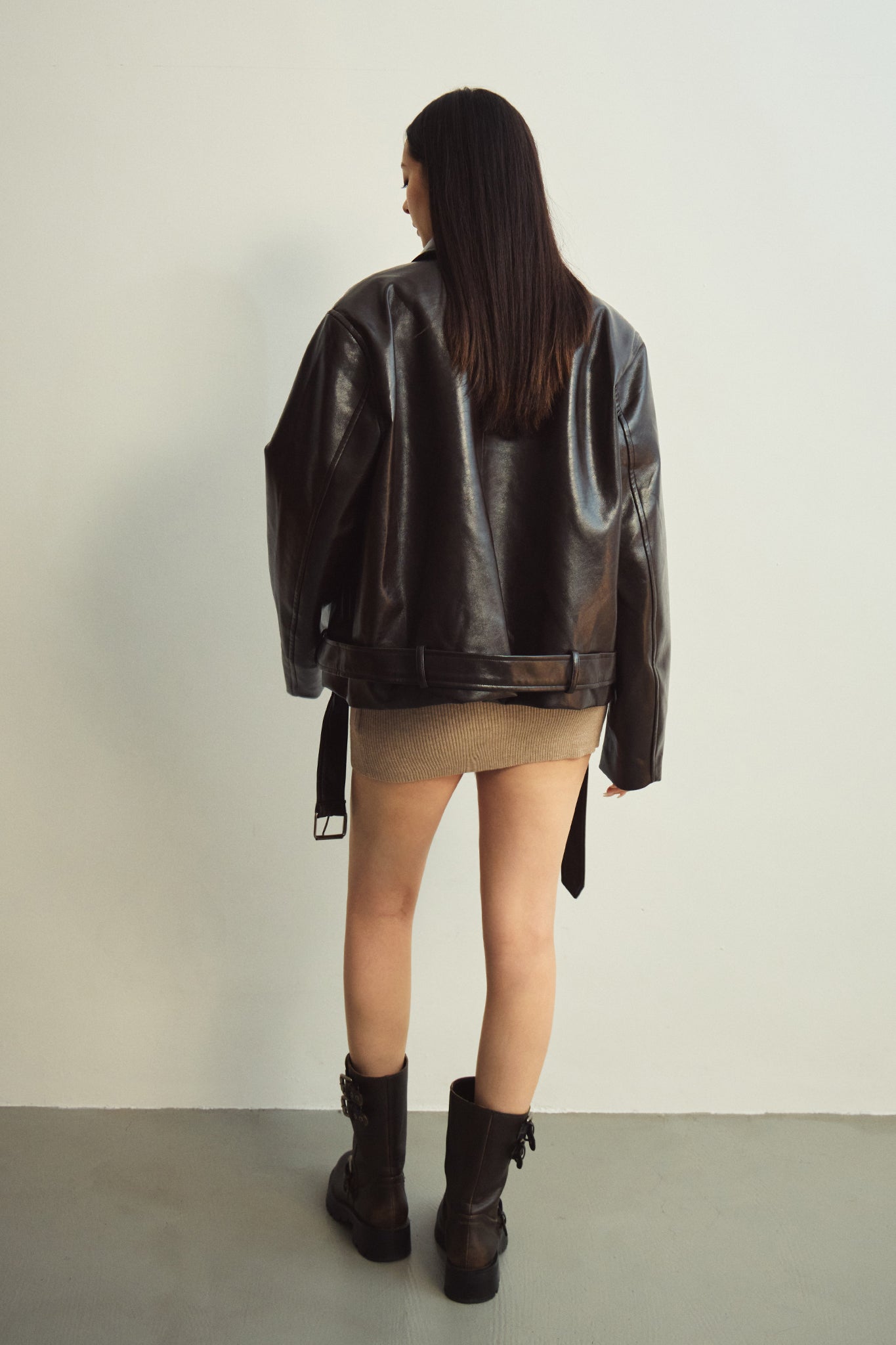 Alpha Faux Leather Jacket 人生皮外套 -棕