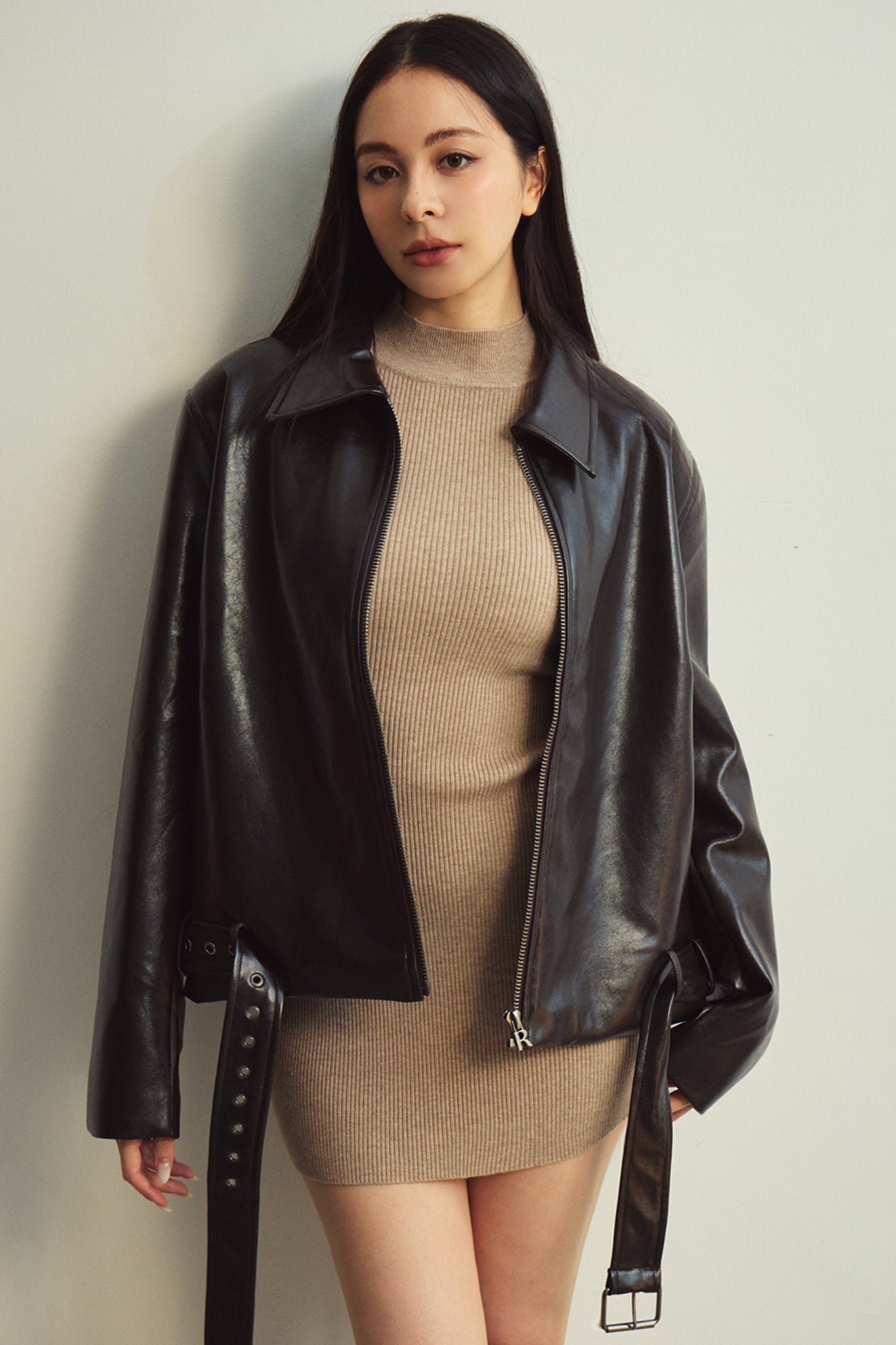 Alpha Faux Leather Jacket 人生皮外套 -棕