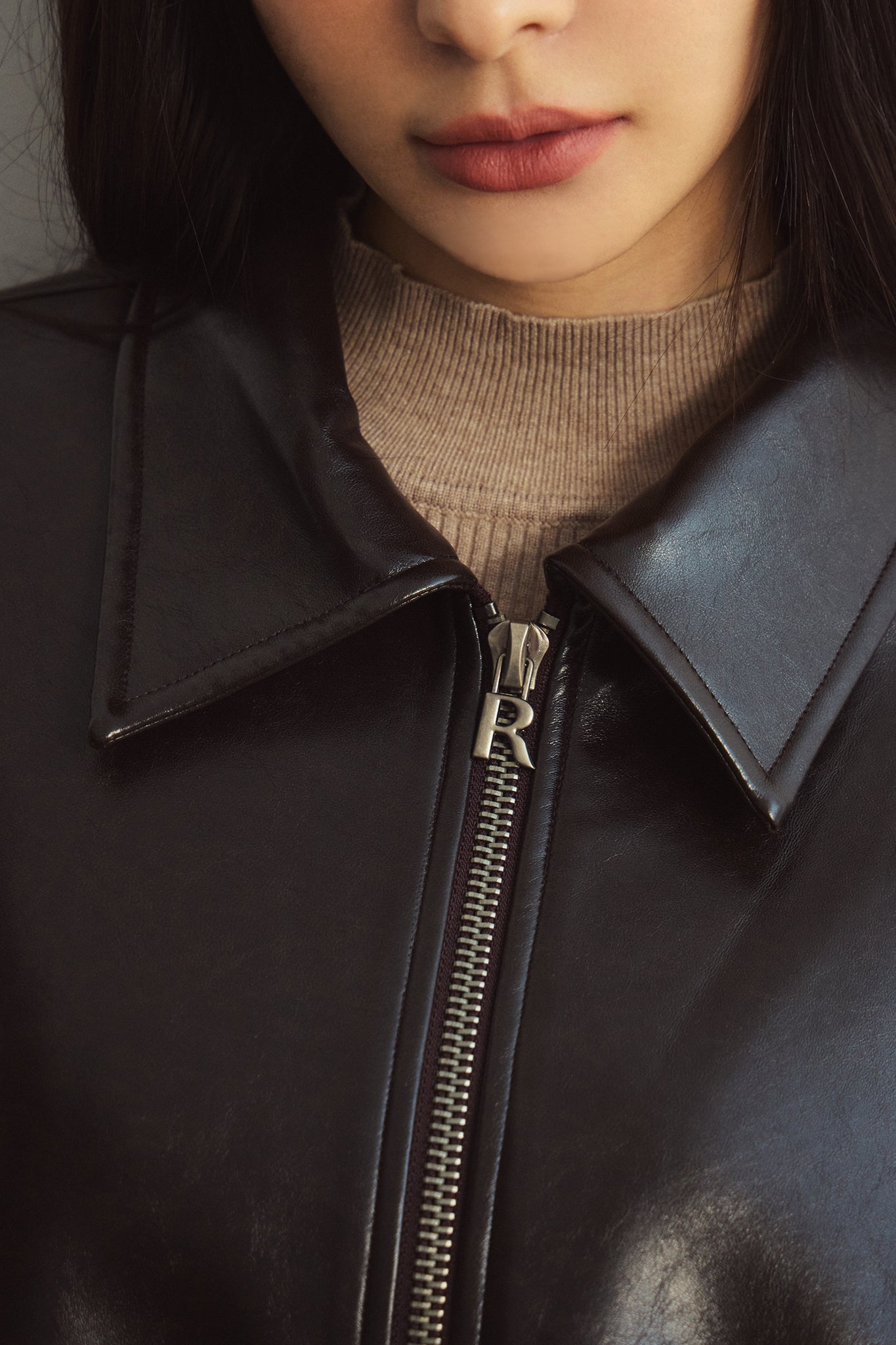 Alpha Faux Leather Jacket 人生皮外套 -棕