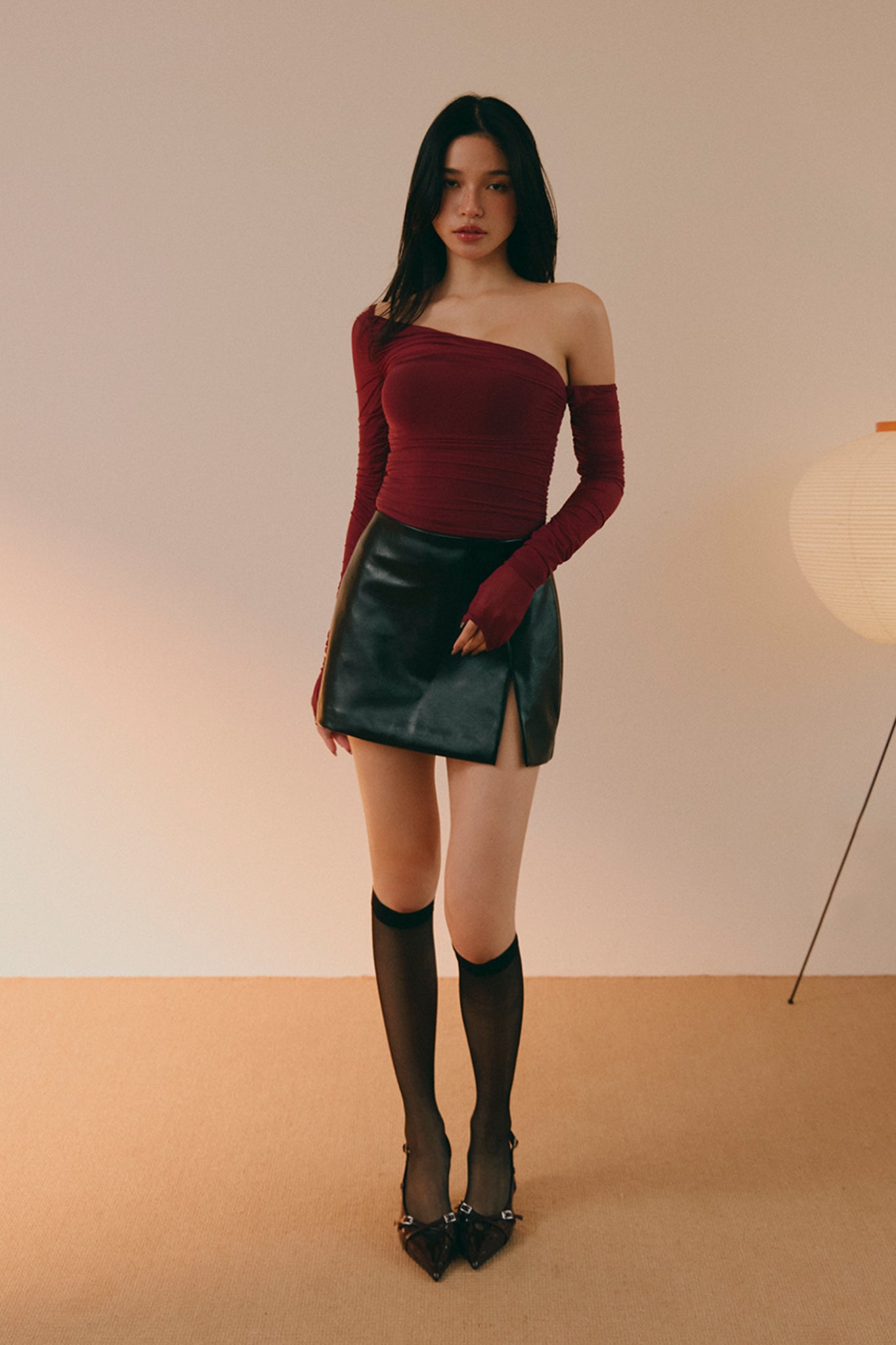 Blush Hour Bra Top 令人心動的網紗胸墊上衣 -紅