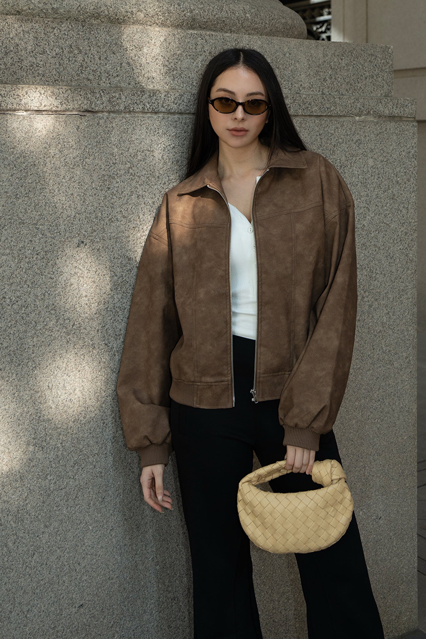 Brooklyn Bomber Jacket 特霧皮經典飛行外套 -棕