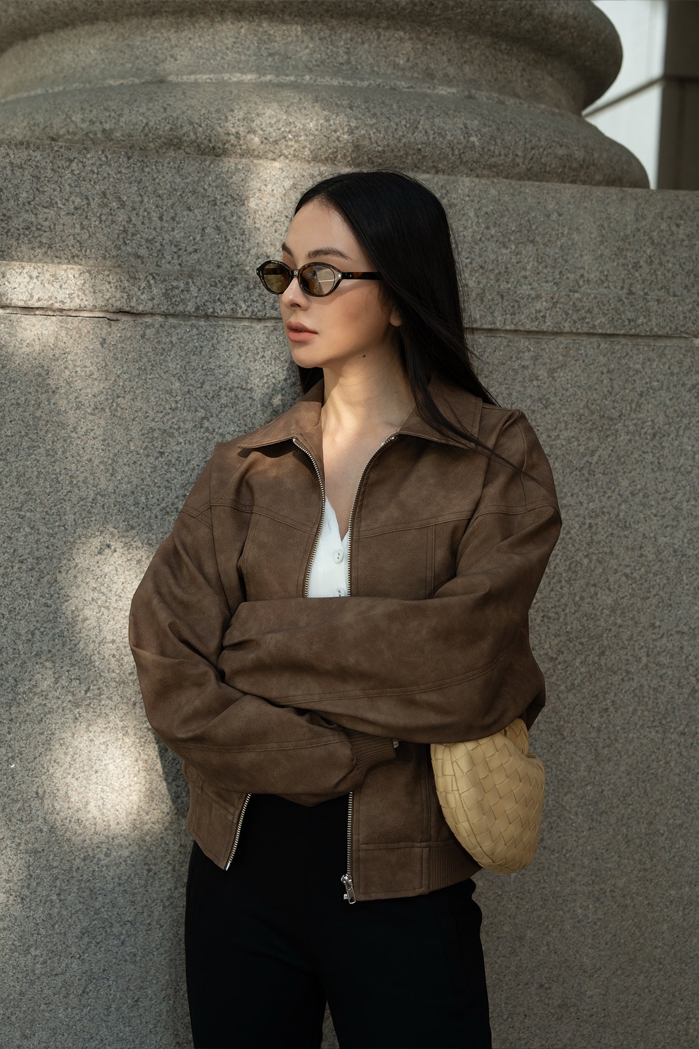 Brooklyn Bomber Jacket 特霧皮經典飛行外套 -棕