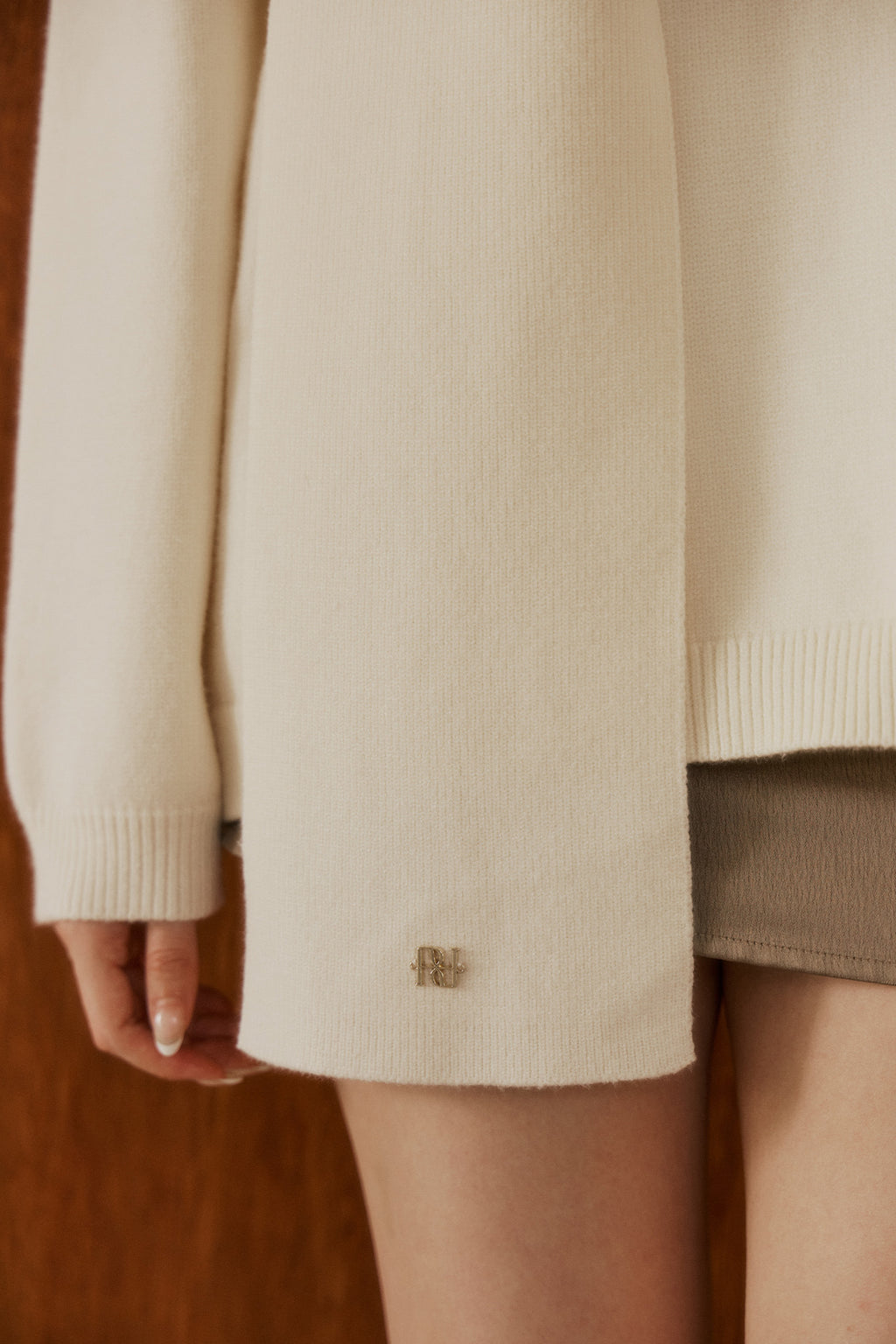 Comfy Scarf Sweater 老錢風毛衣圍巾套裝 -奶油白