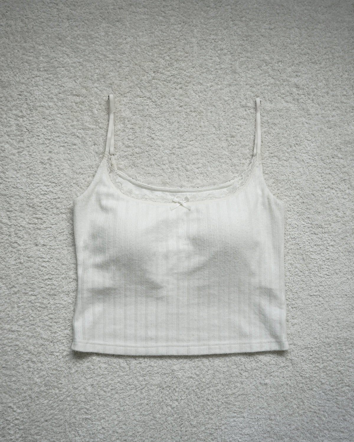Yueh｜懶人套裝 - 純慾蕾絲遮副乳Bra top #白
