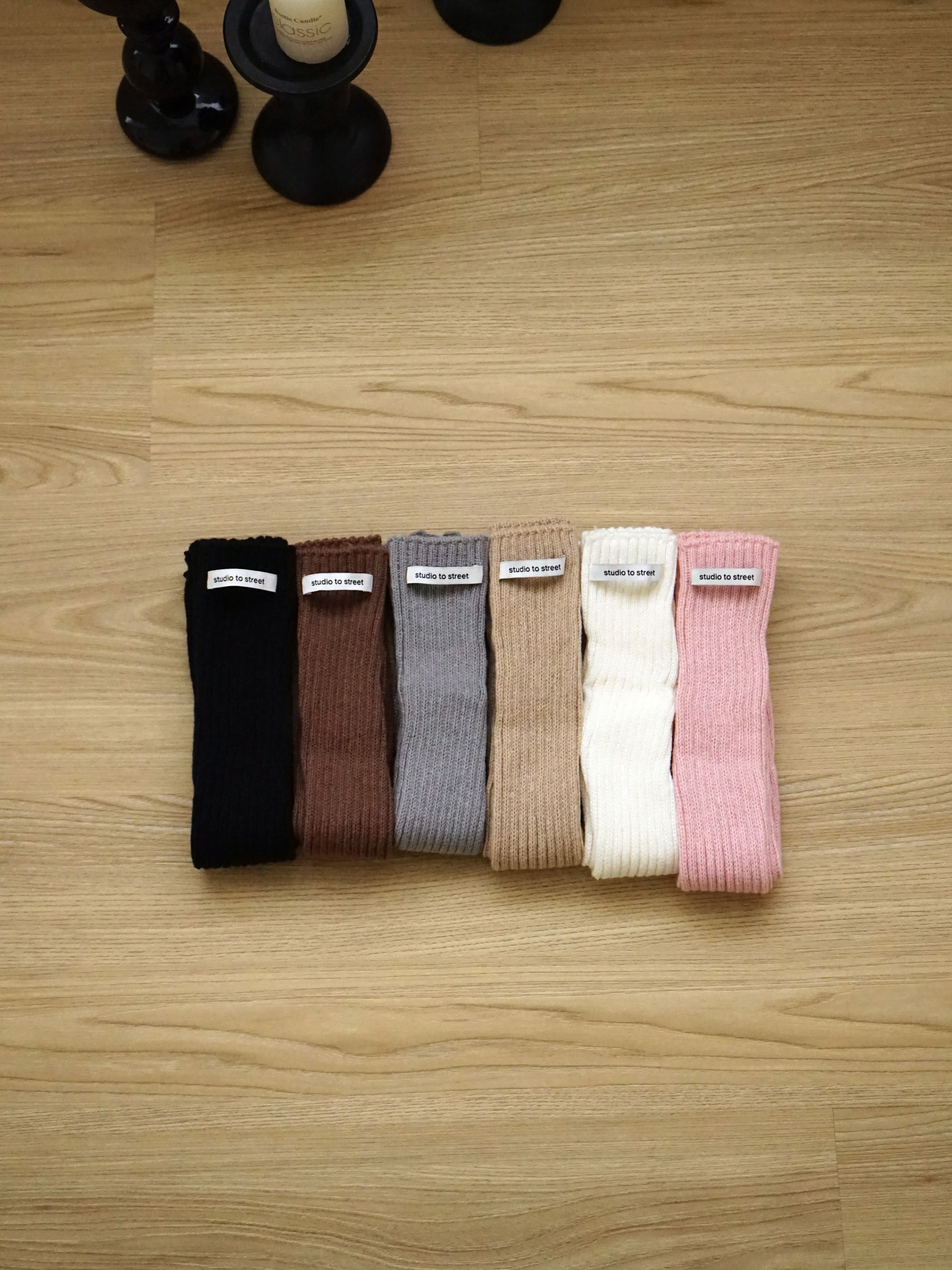 ' sts ' 針織堆堆襪套