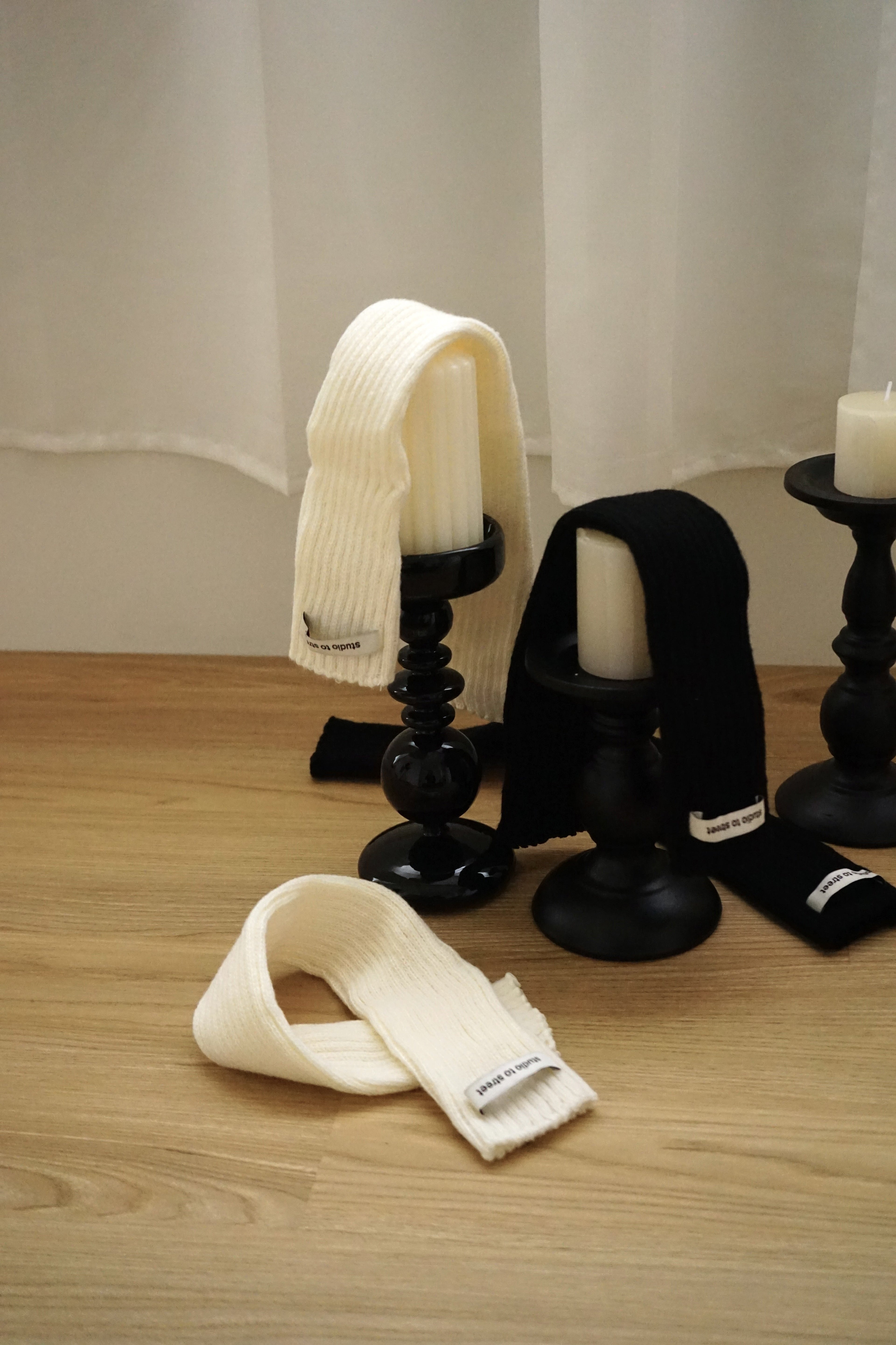 ' sts ' 針織堆堆襪套