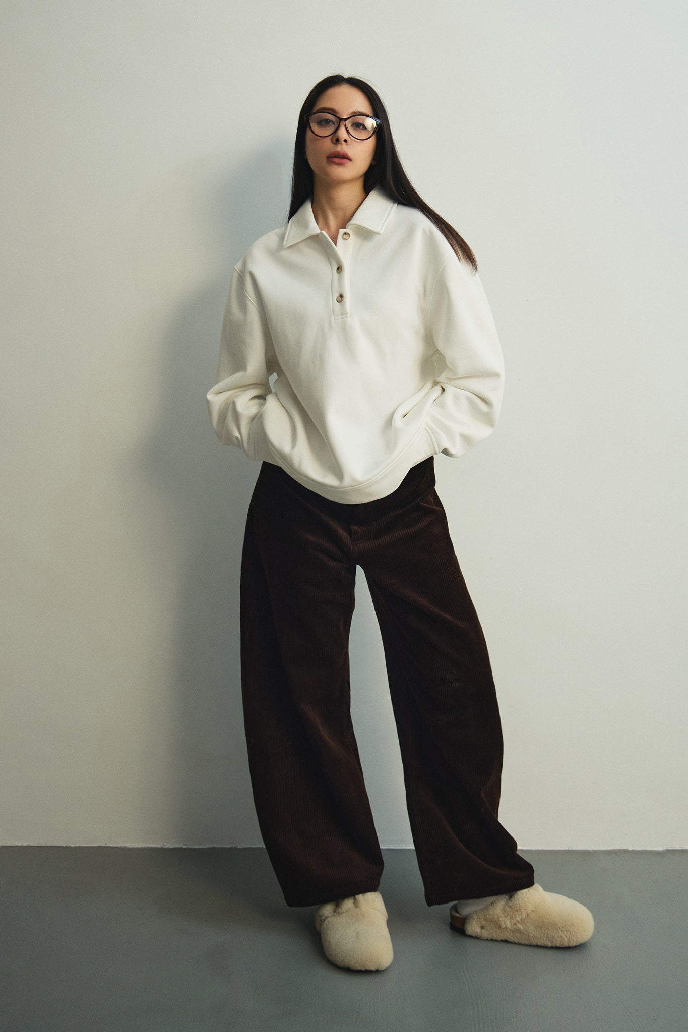 Everyday Polo Sweater 暖爐Polo衛衣 -白