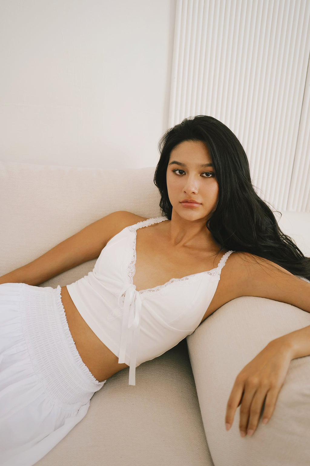 Forevermore Bra Top少女心爆發蕾絲胸墊背心 -白