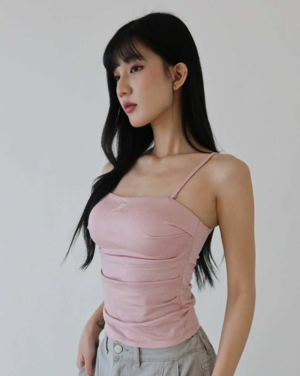 D.Second Skin曲線平口Bra Top -粉