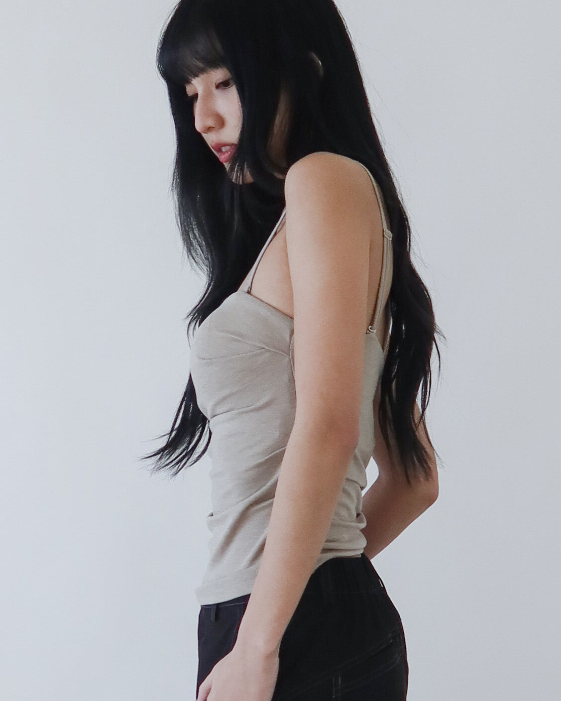 D.Second Skin曲線平口Bra Top -杏