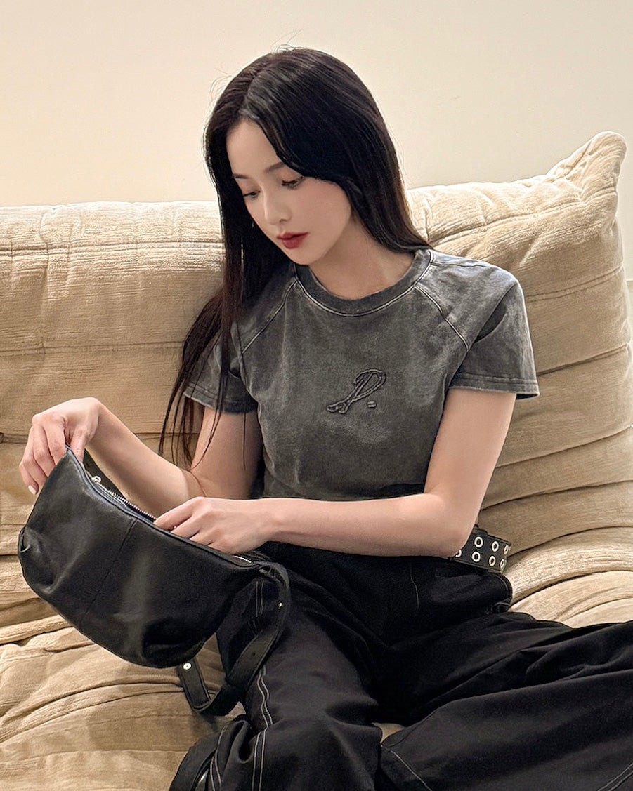 D.Soft Wash洗舊棉Bra T