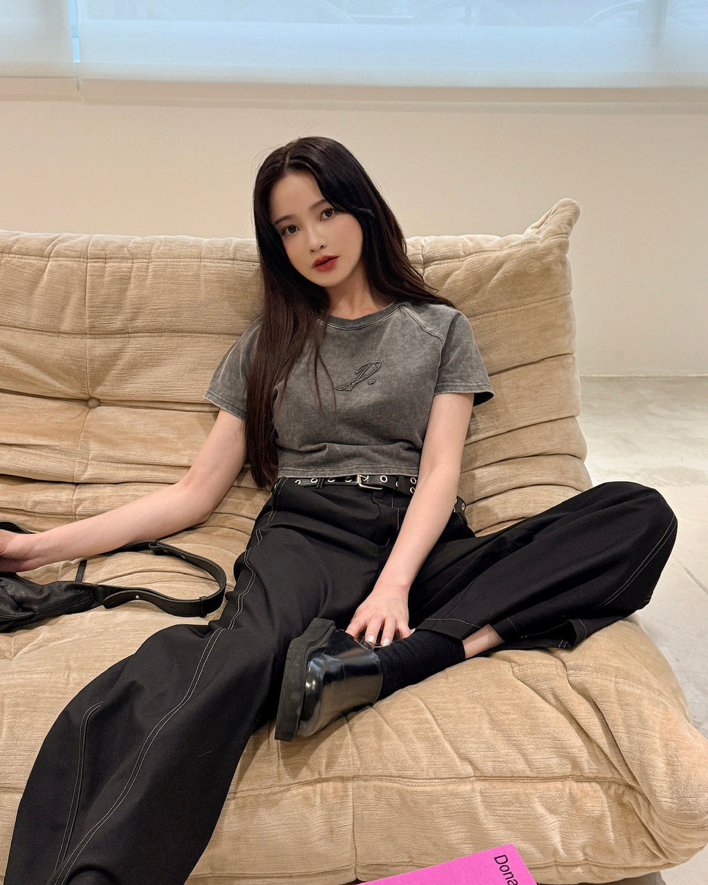 D.Soft Wash洗舊棉Bra T