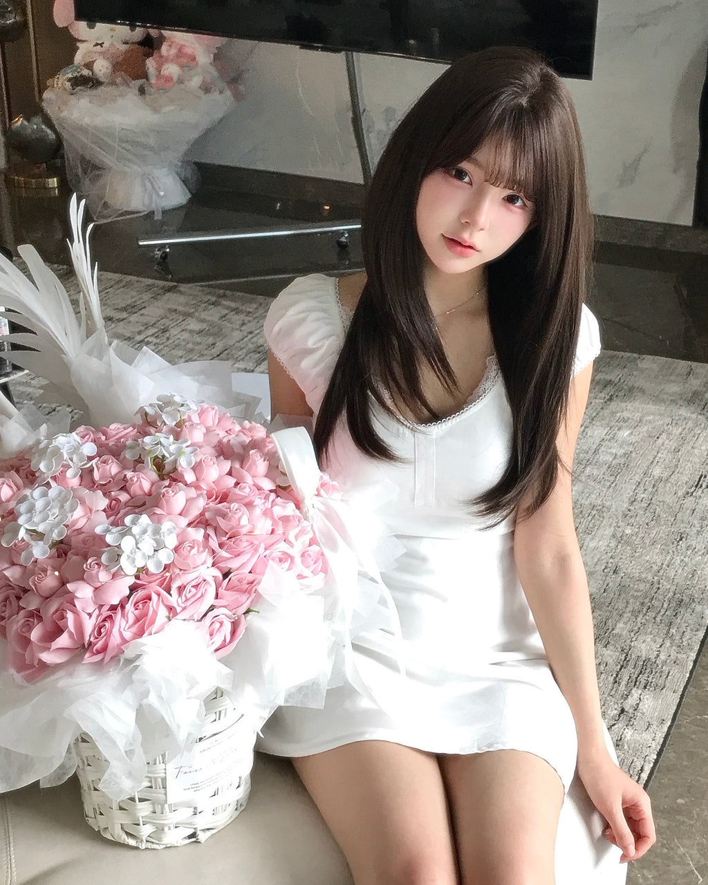 Yueh - 初戀白月光溫柔洋裝 #白