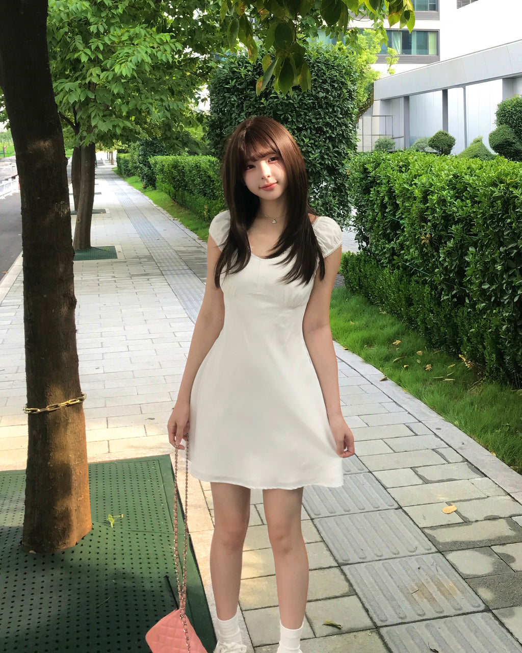 Yueh - 初戀白月光溫柔洋裝 #白