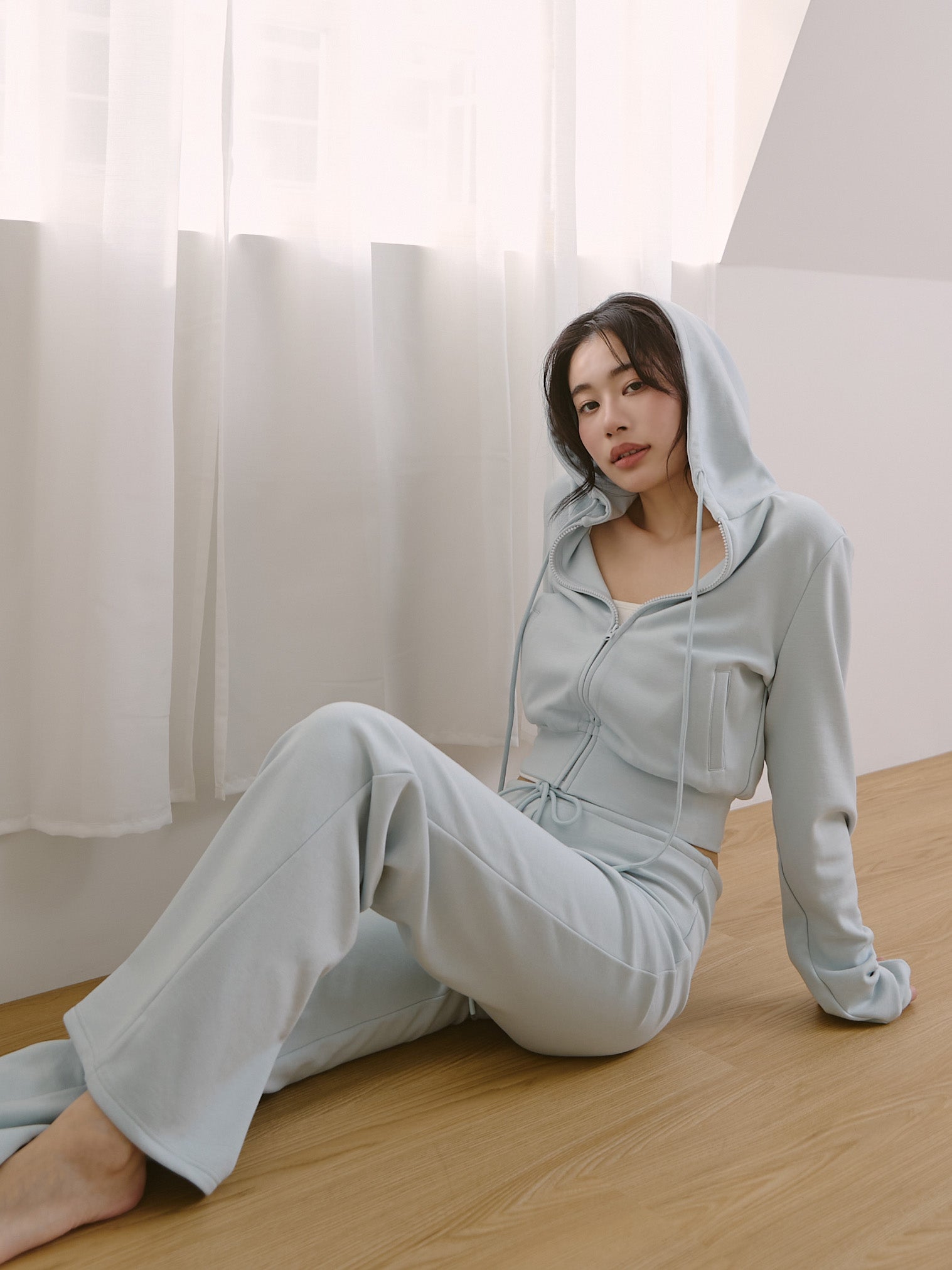 ' sts ' 絨面綁帶長褲