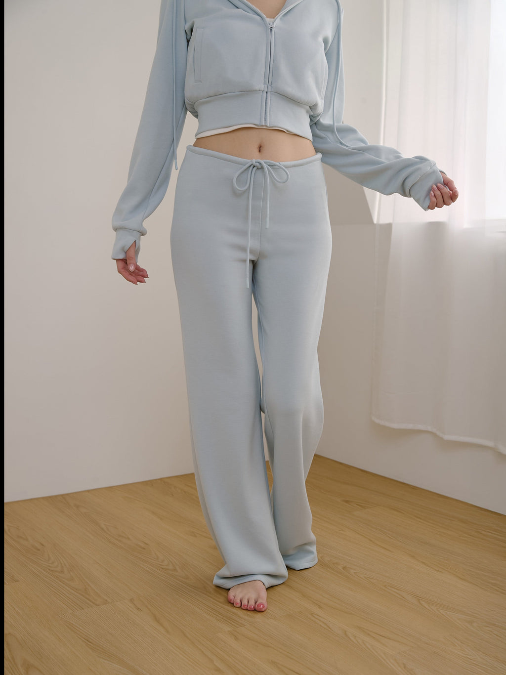 ' sts ' 絨面綁帶長褲