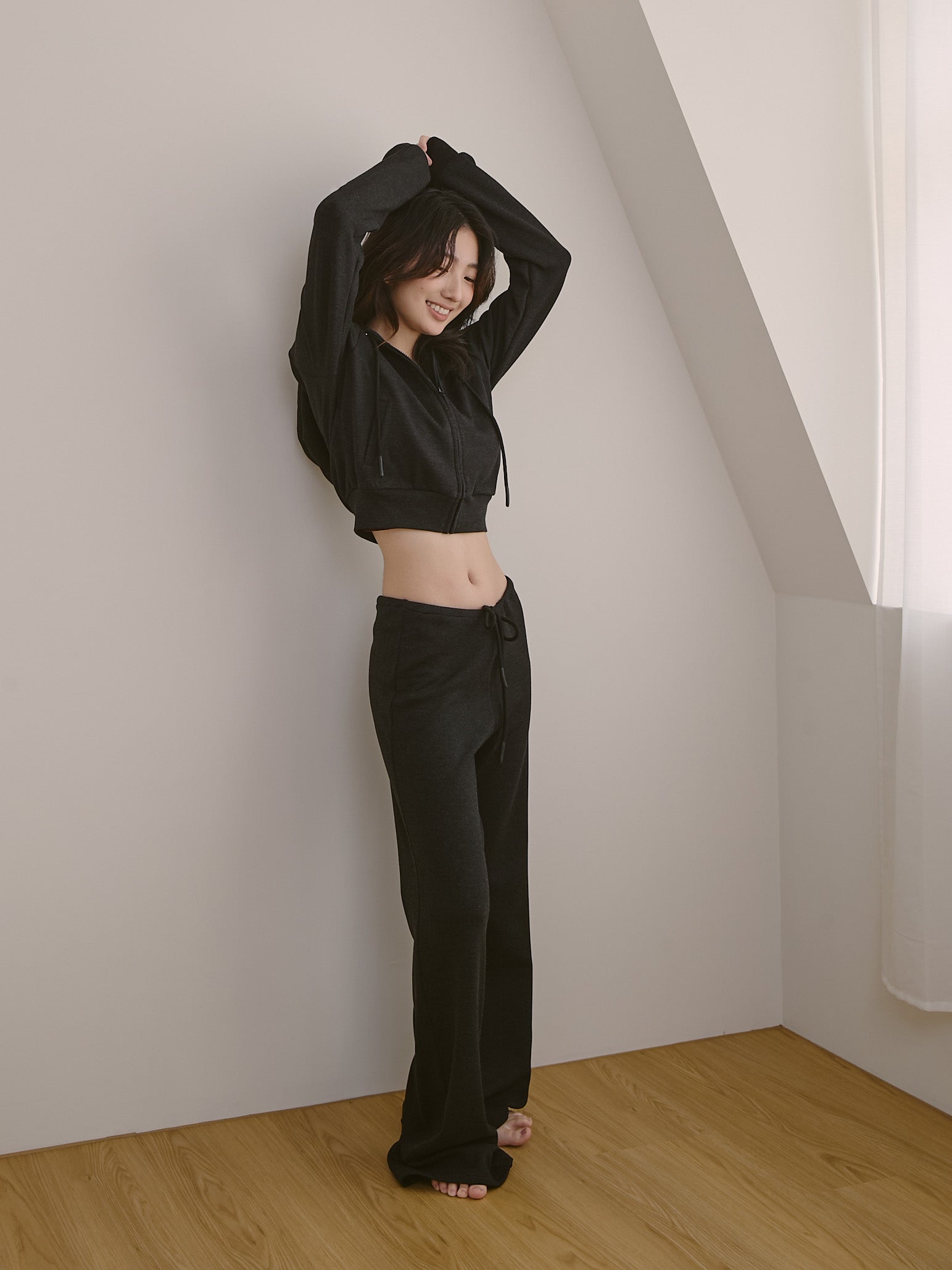 ' sts ' 絨面綁帶長褲