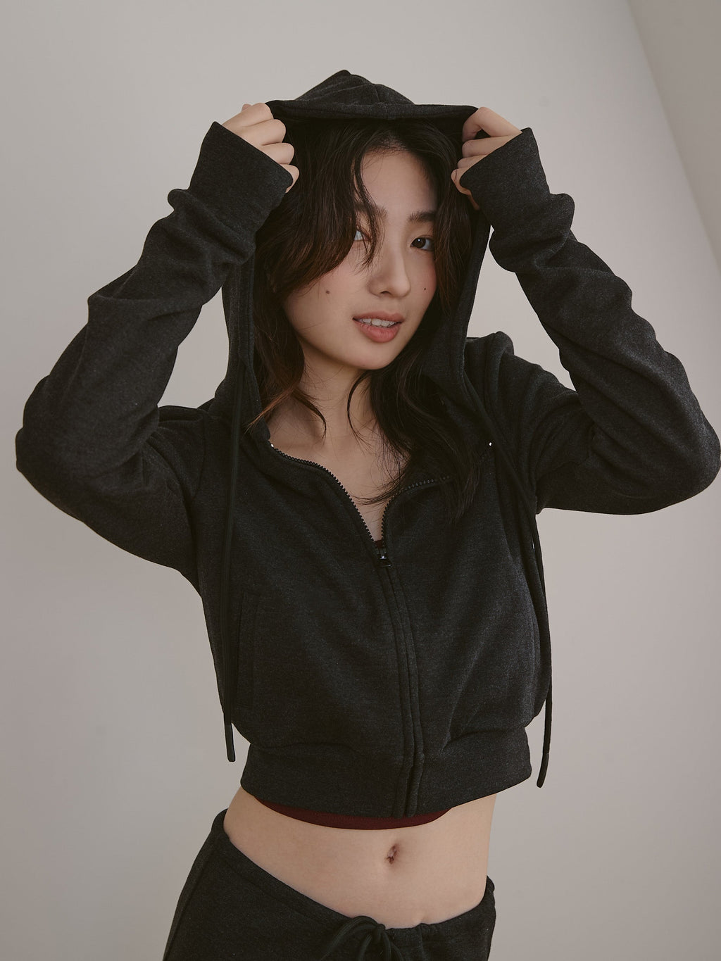 ' sts ' 絨面連帽外套