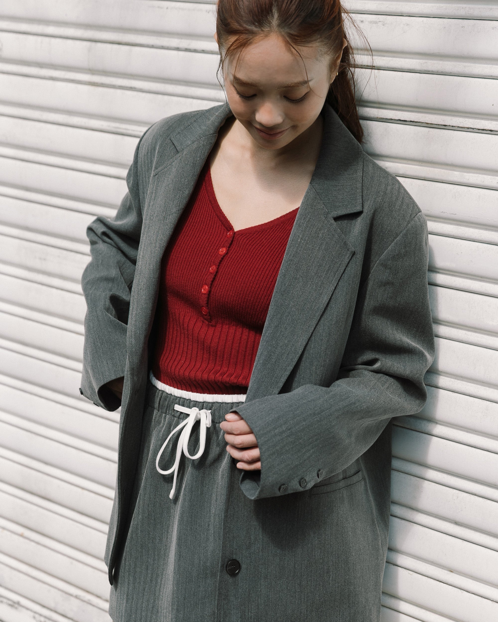 ' sts ' 俐落寬版西裝外套