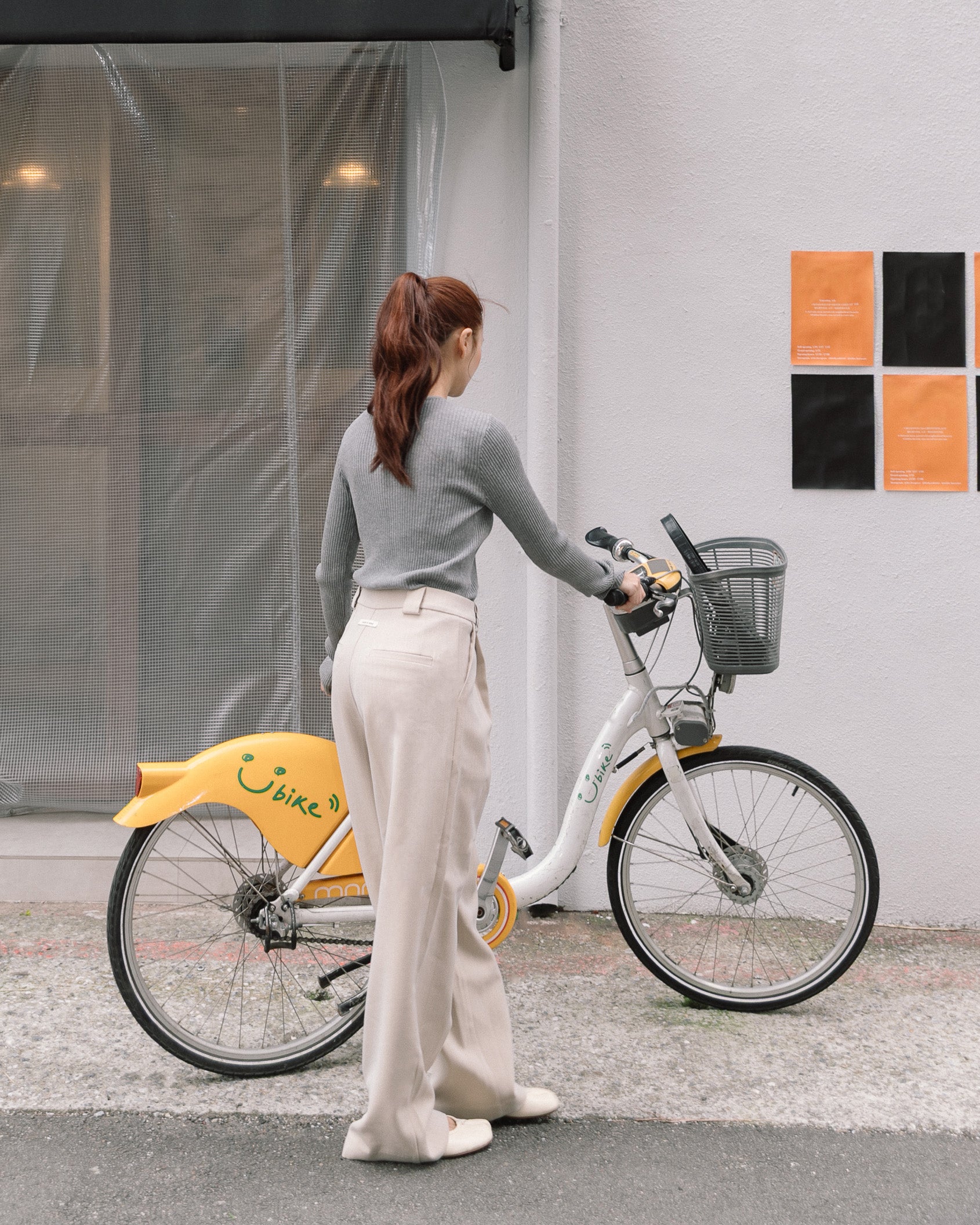 ' sts ' 寬褲耳打褶西裝長褲