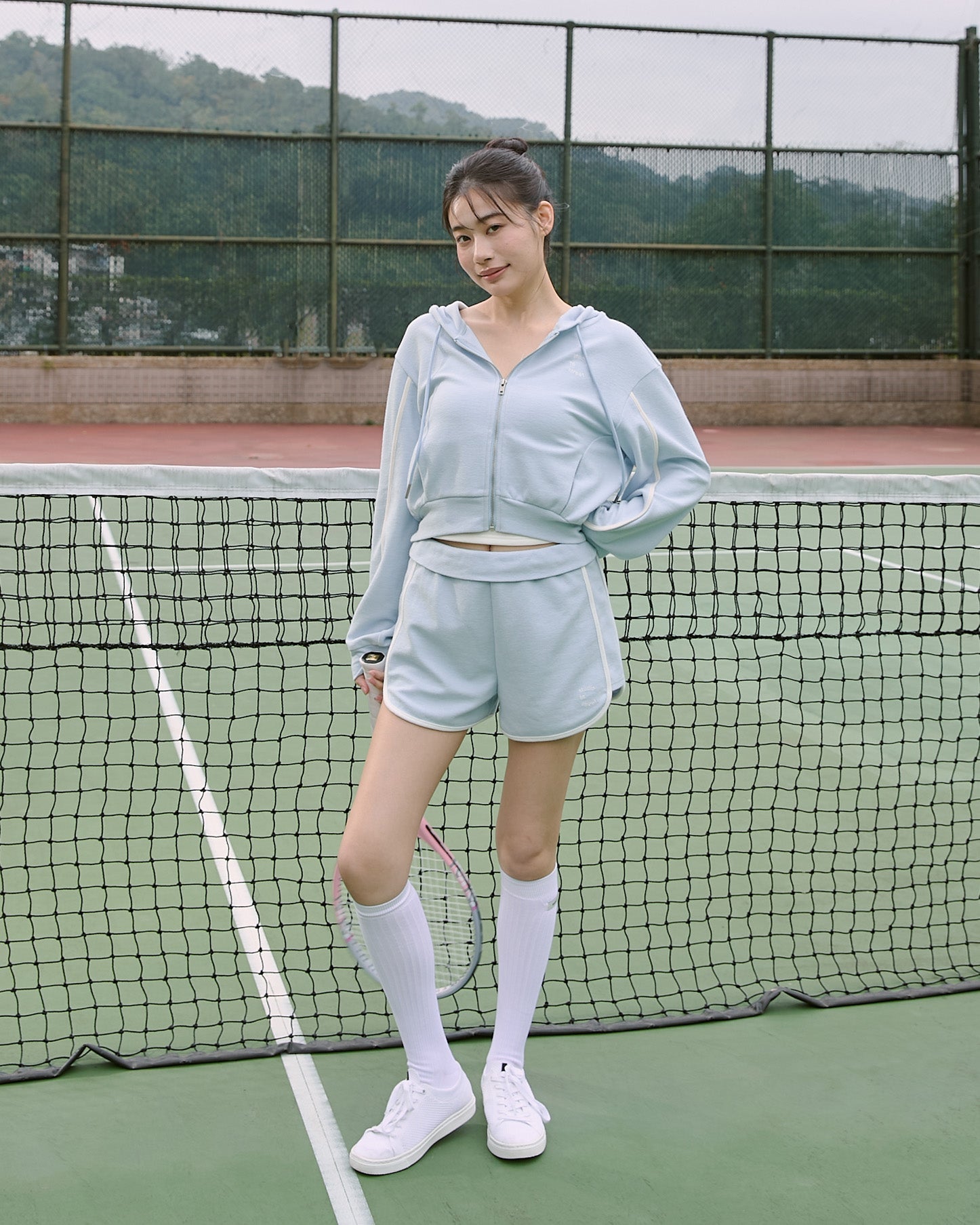 ' sts '  Cozy撞色連帽外套