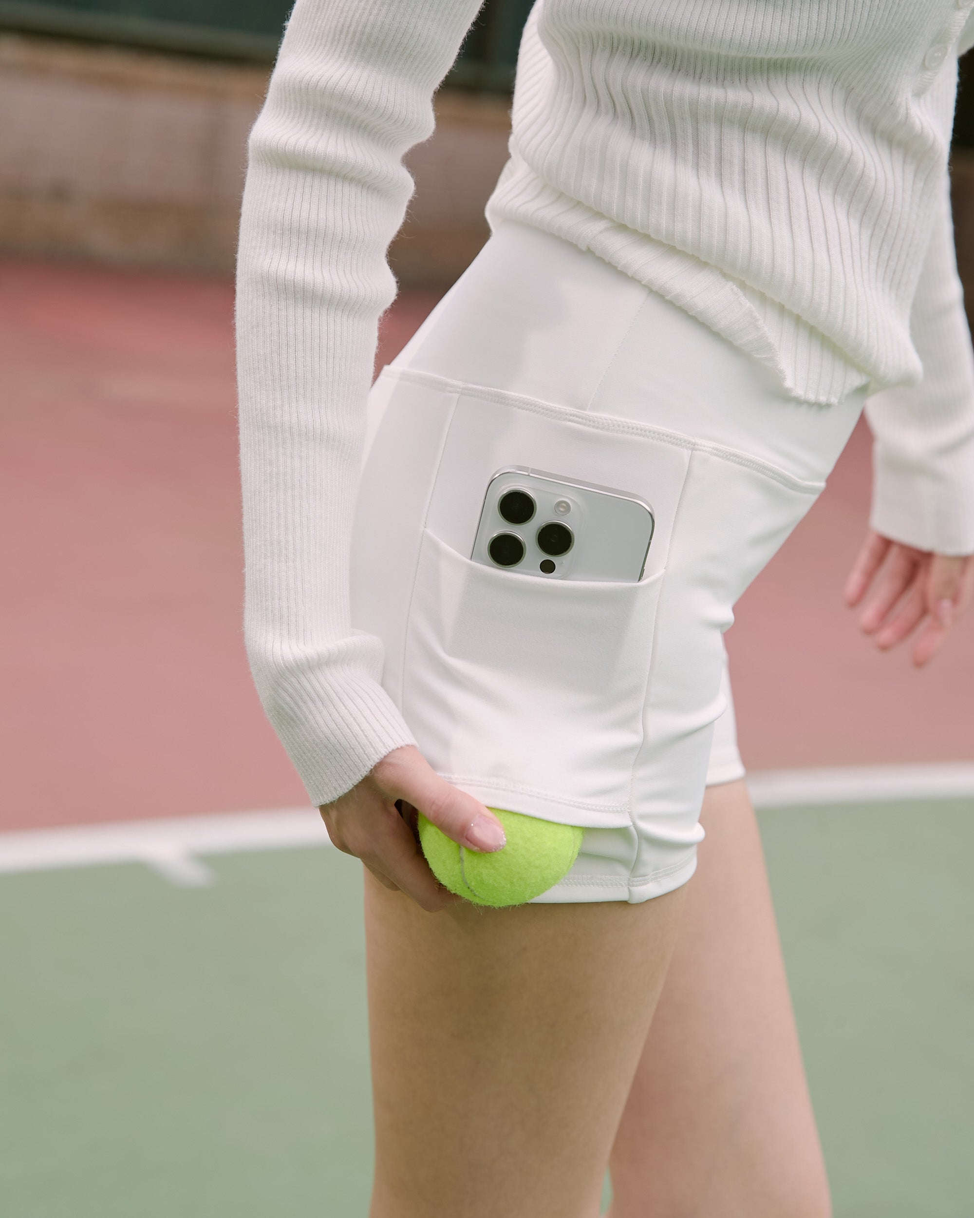 ' sts ' 雙向口袋網球短褲