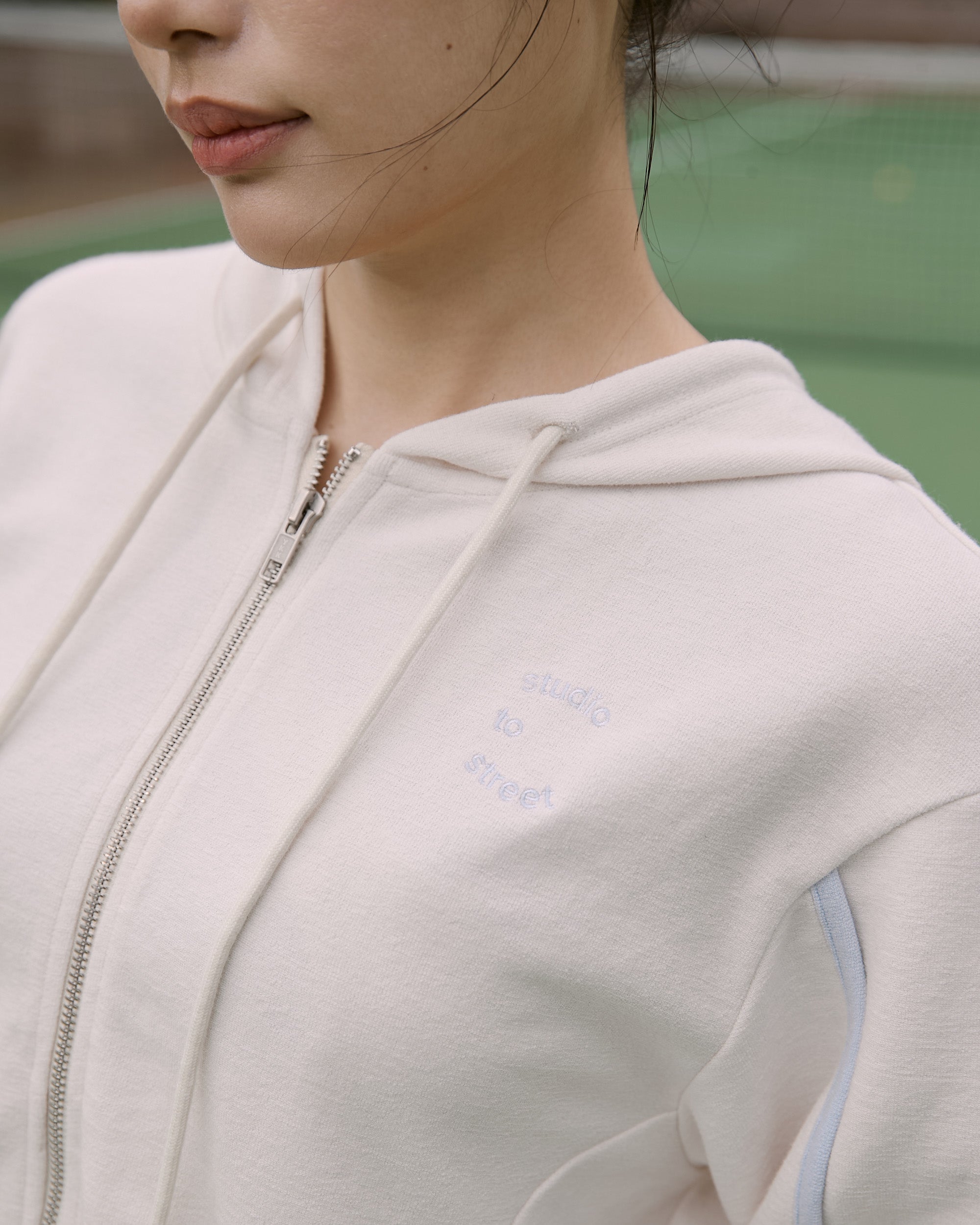 ' sts '  Cozy撞色連帽外套