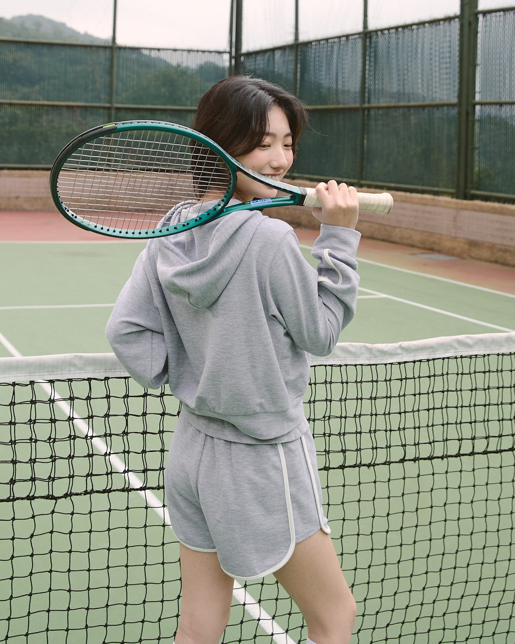 ' sts '  Cozy撞色連帽外套