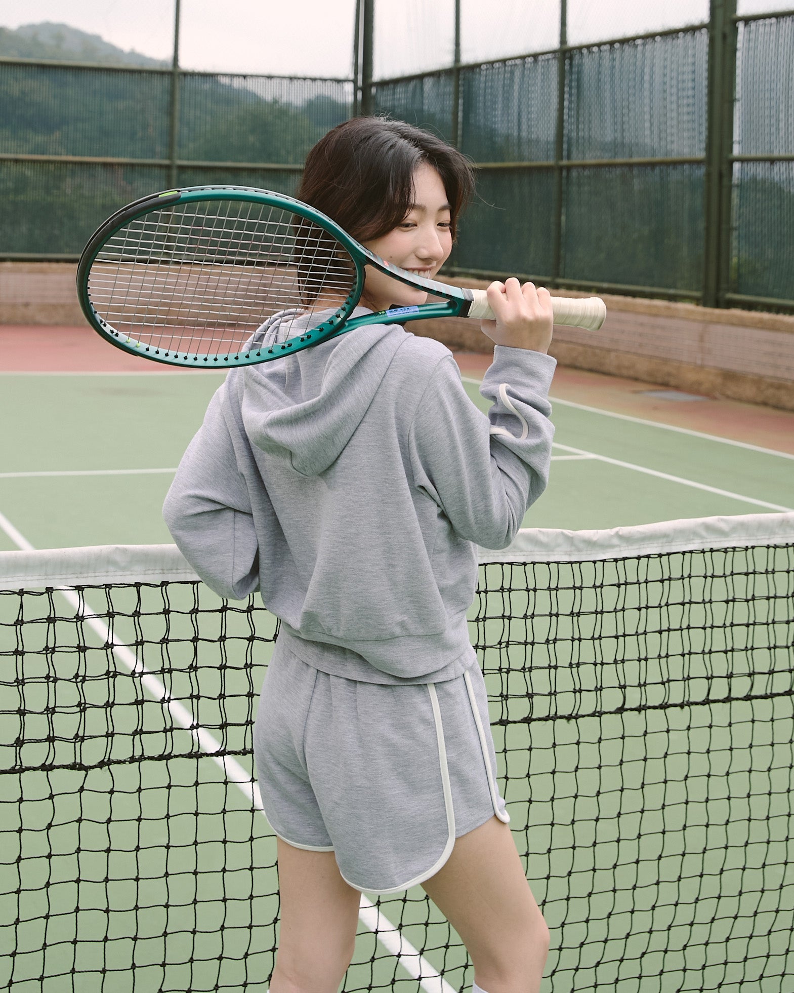 ' sts '  Cozy撞色連帽外套