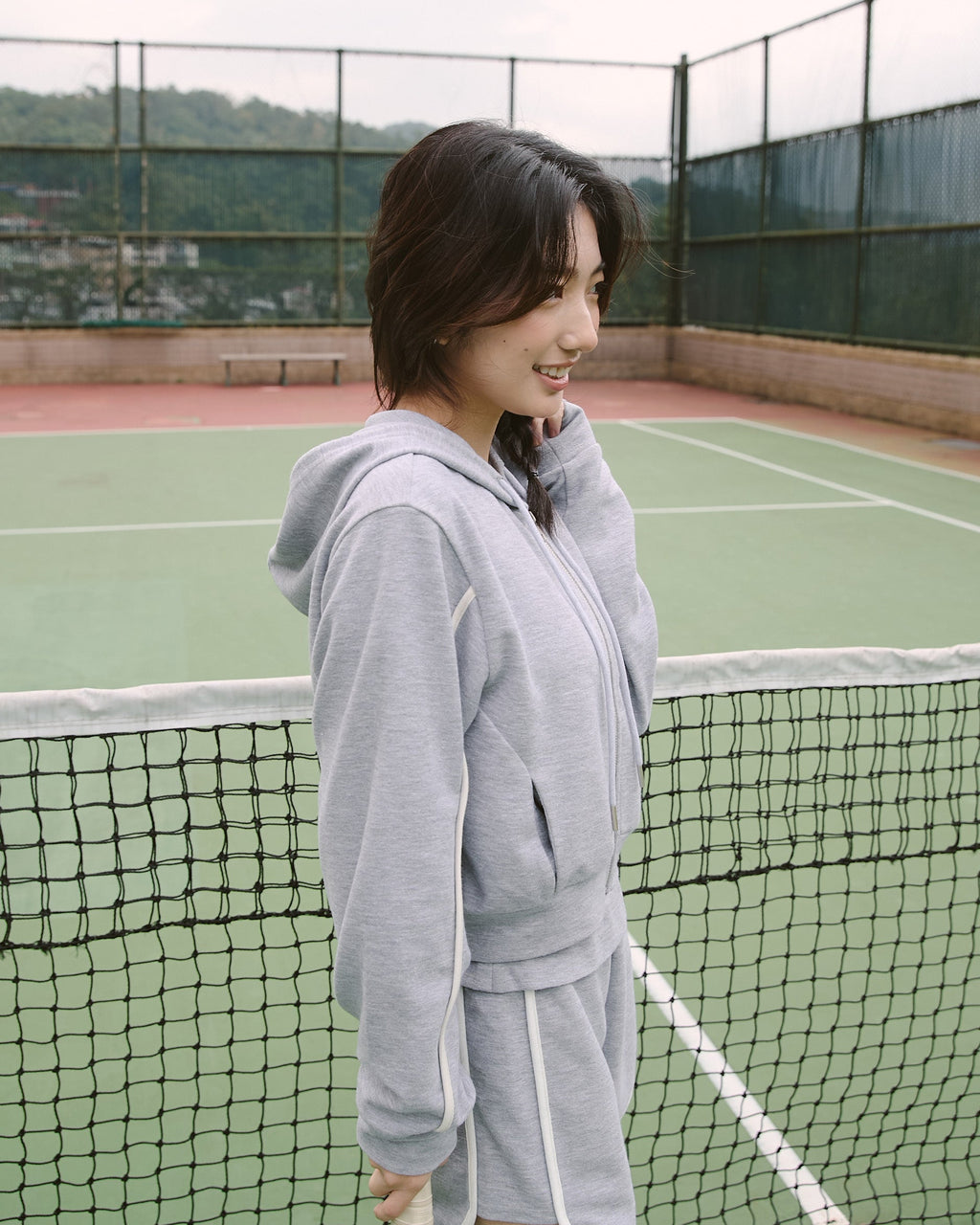 ' sts '  Cozy撞色連帽外套