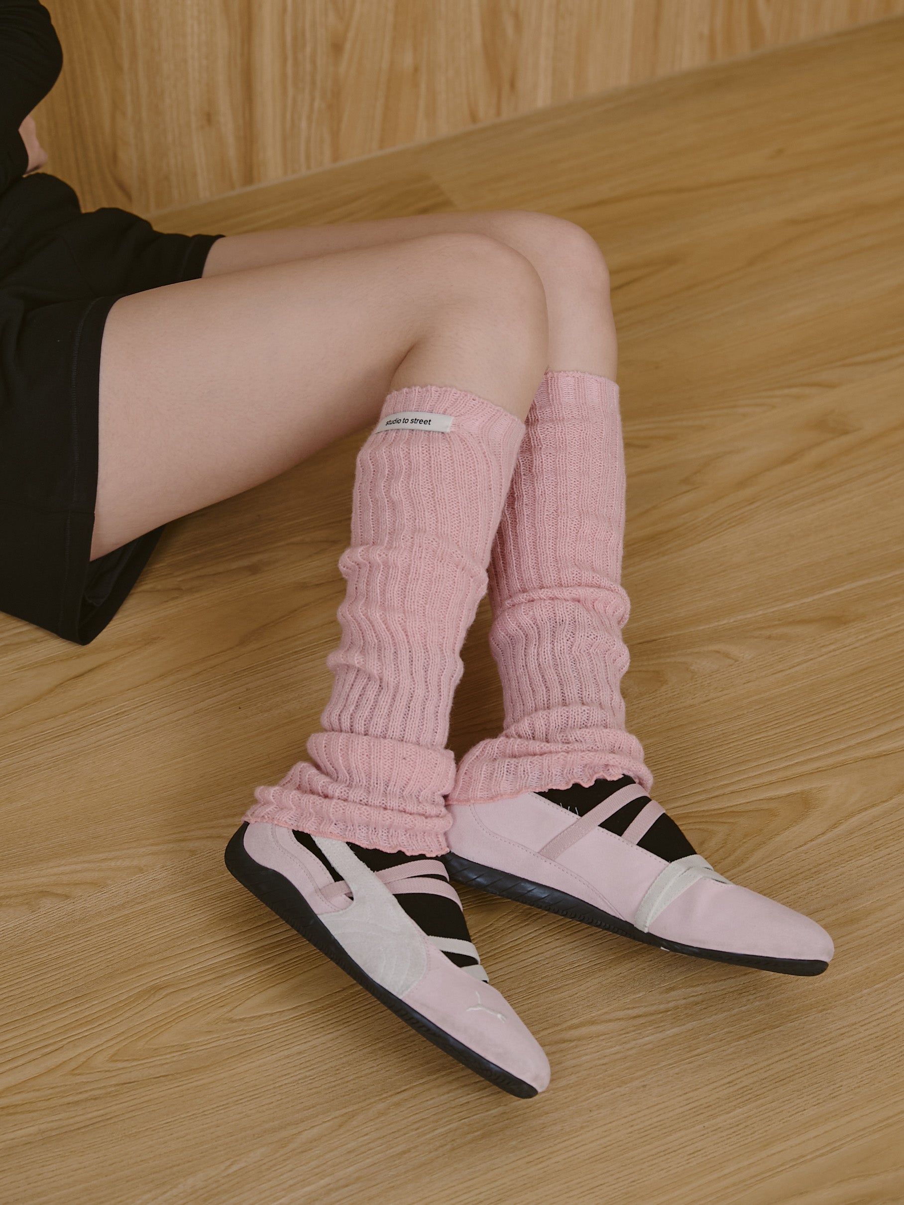 ' sts ' 針織堆堆襪套