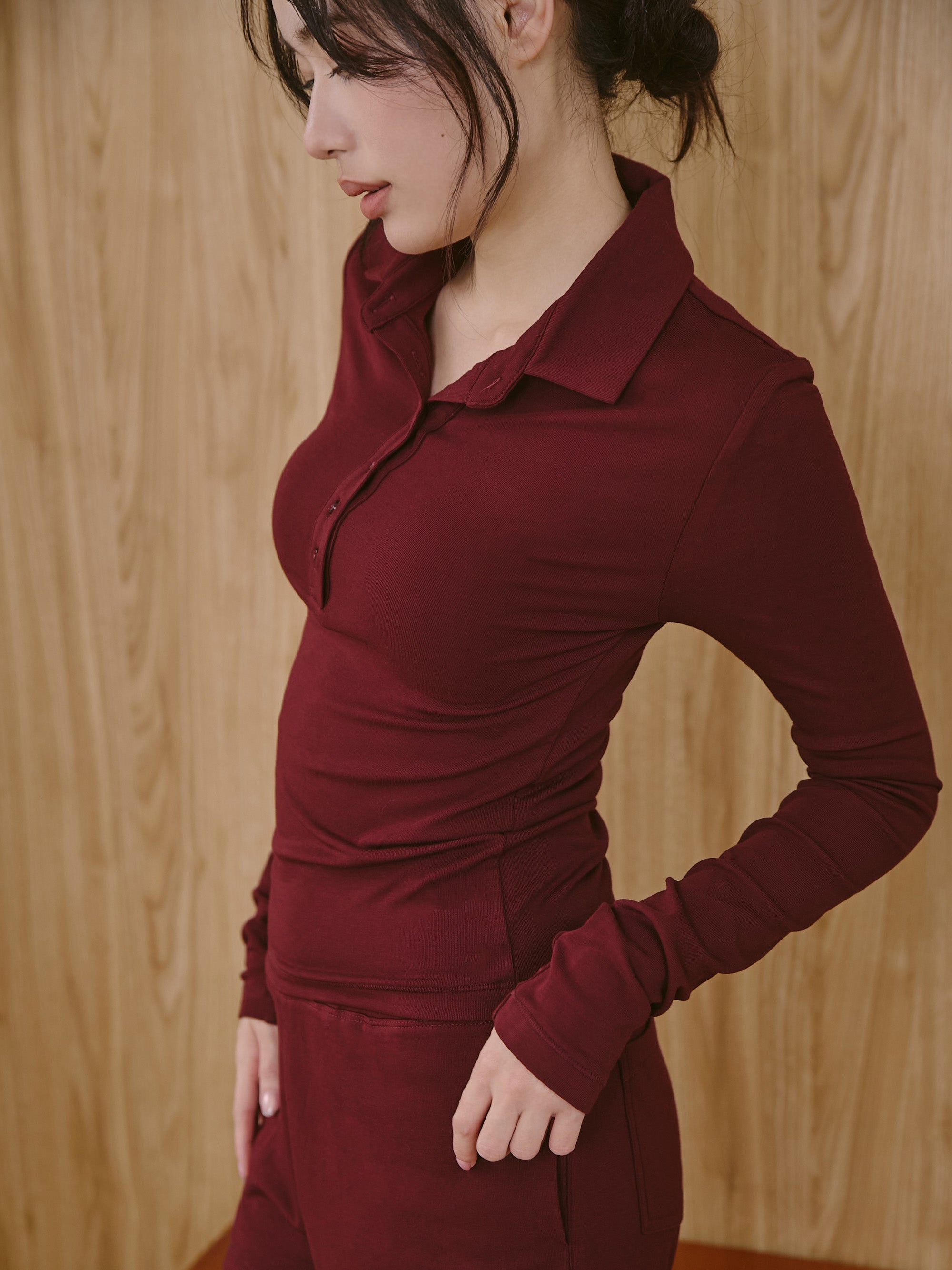 ' sts ' 親膚內磨毛保暖上衣