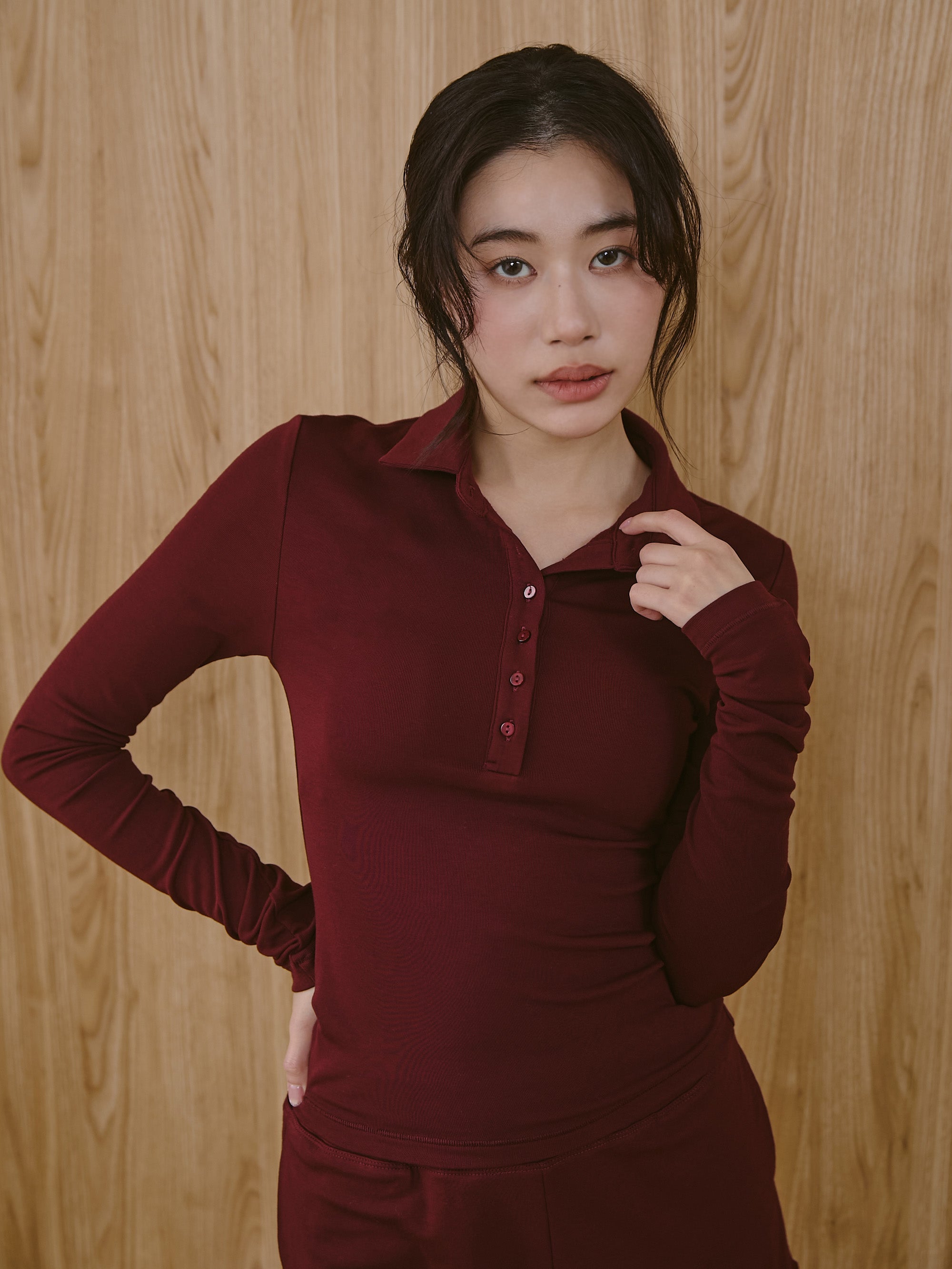 ' sts ' 親膚內磨毛保暖上衣