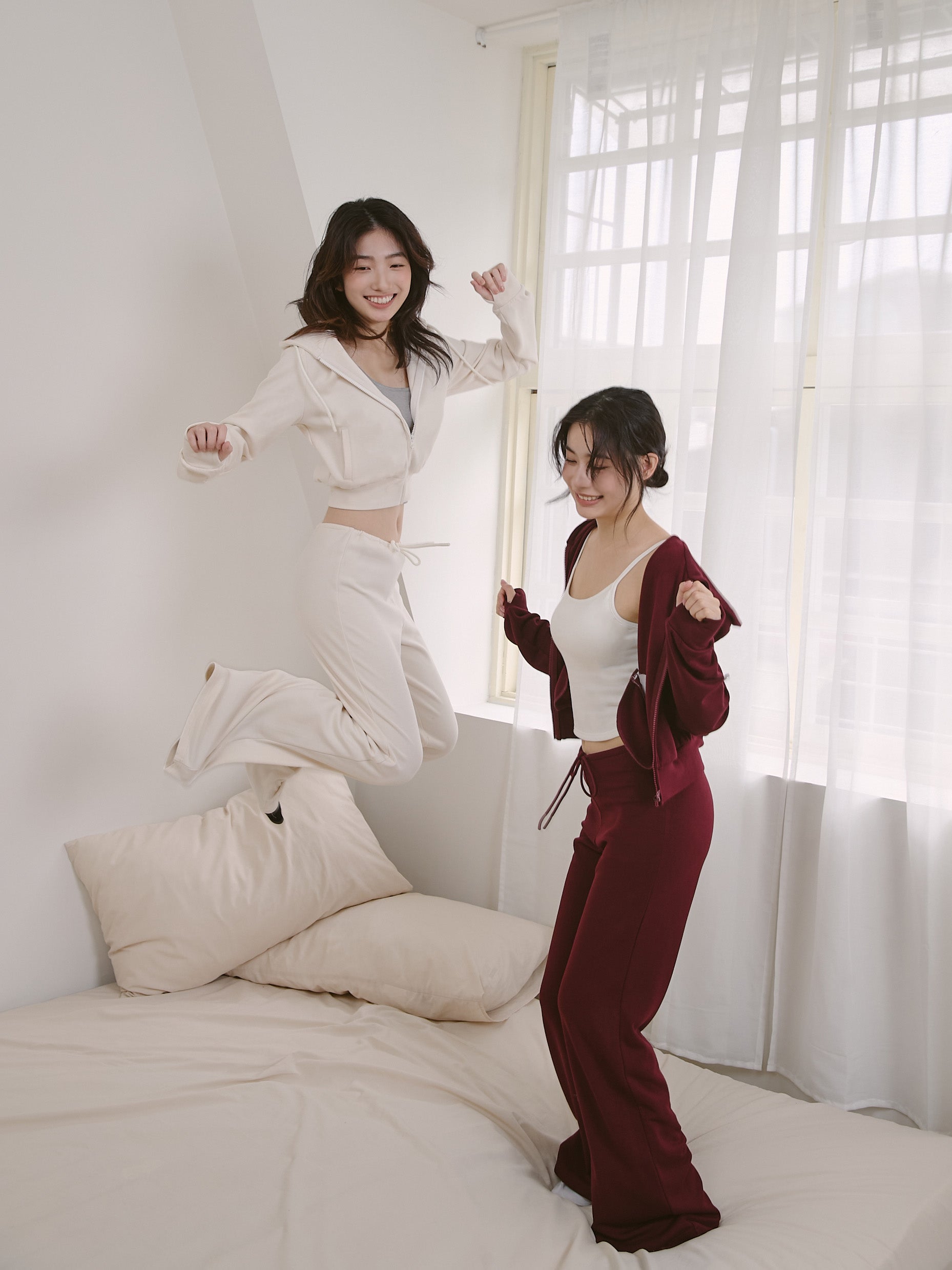 ' sts ' 絨面綁帶長褲