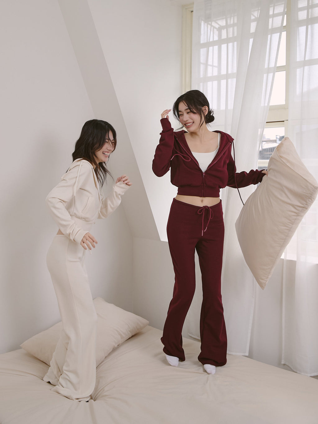 ' sts ' 絨面綁帶長褲