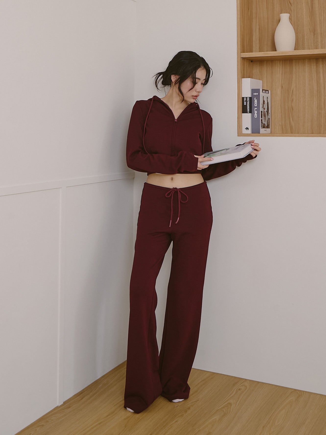 ' sts ' 絨面綁帶長褲