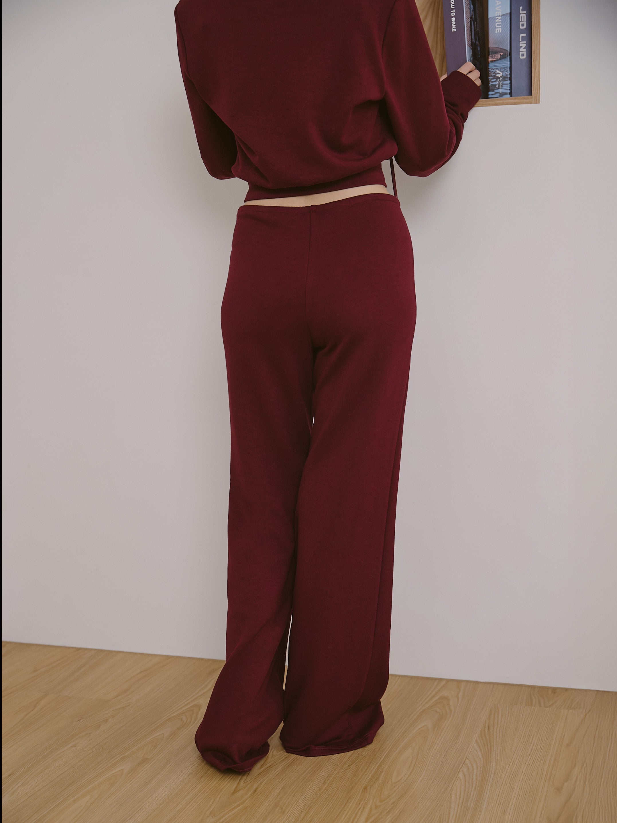 ' sts ' 絨面綁帶長褲