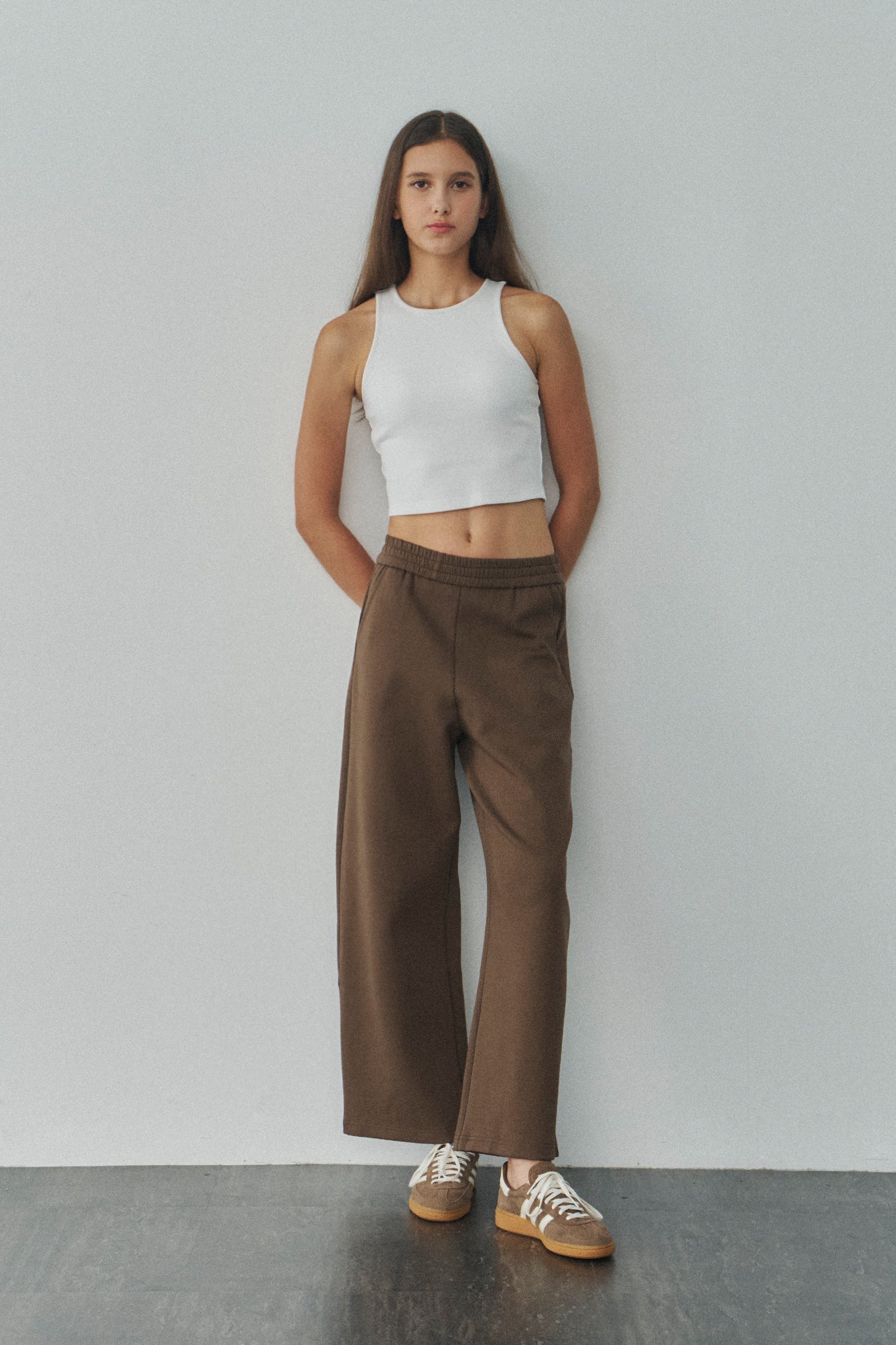 Jelly Cotton Sweatpants 啾啾果凍棉長褲 -棕