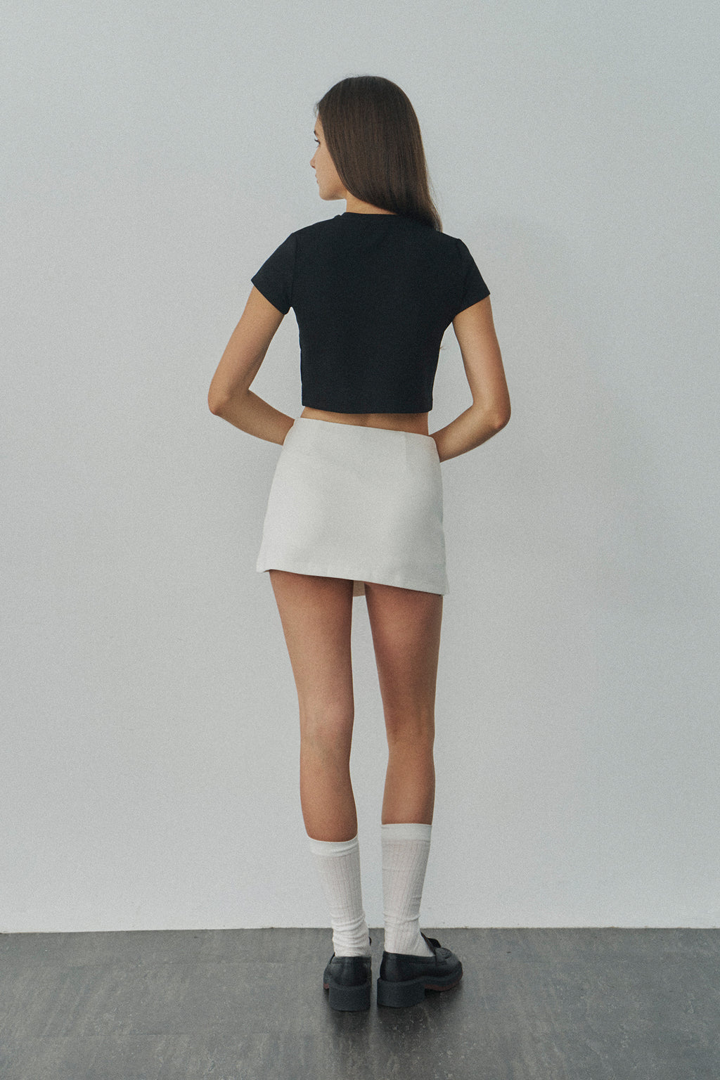 Jelly Cotton Mini Skirt 啾啾果凍棉短裙 -白